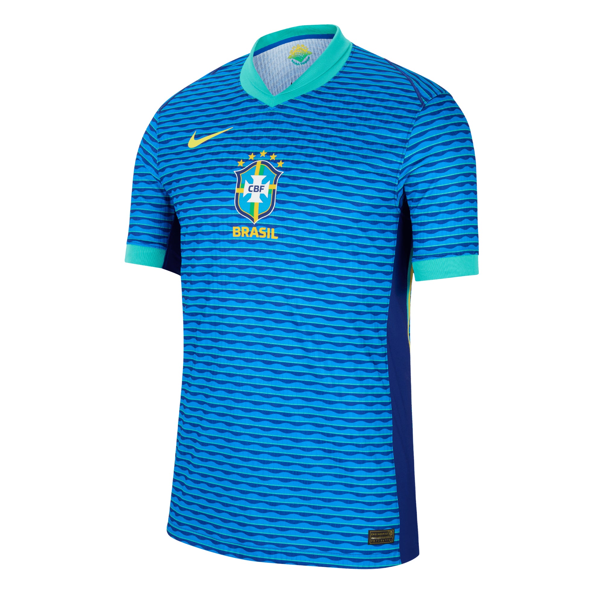 Nike Men's Brazil 2024/25 Dri-FIT ADV Away Jersey Blue/Green、mySite、noshort
