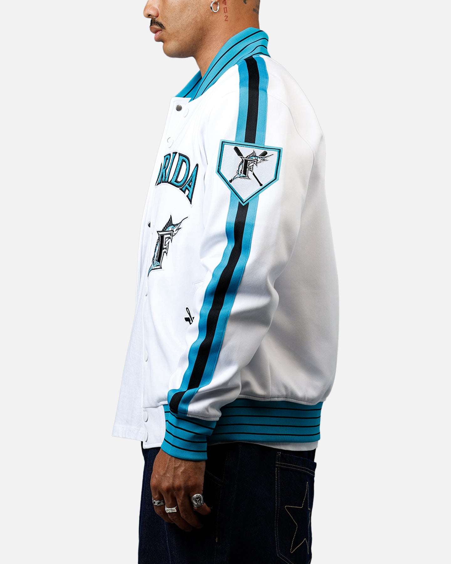 Pro Standard Florida Marlins Double Knit Jacket White、mySite、zt4zffjzw