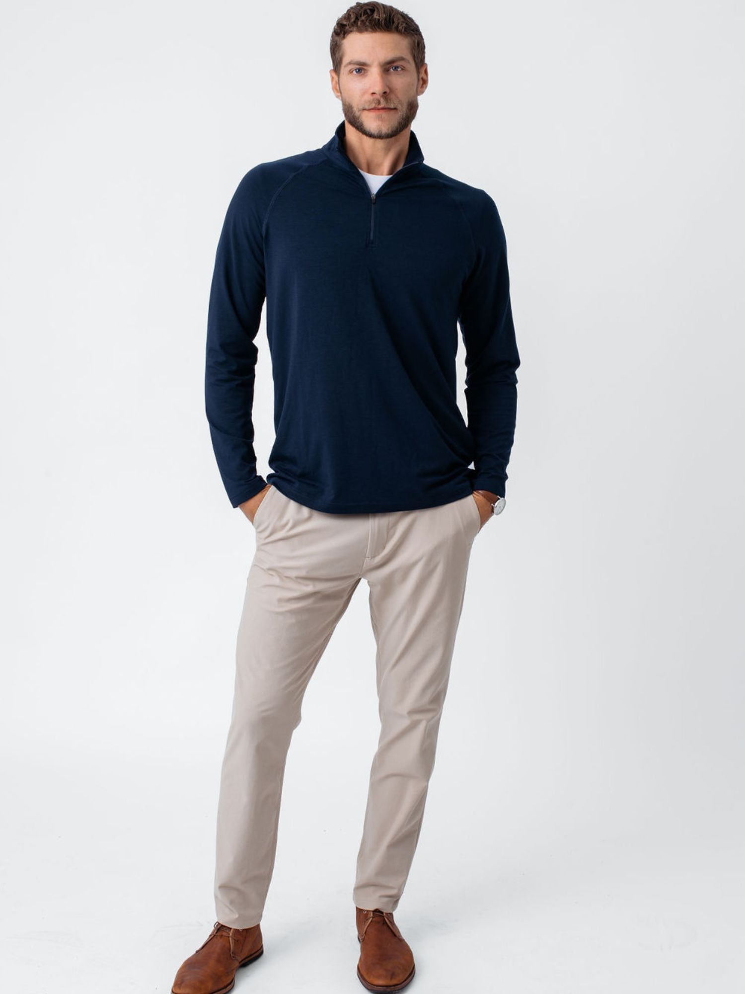  Navy Performance Quarter Zip FINAL SALE、mySite、ghnorth