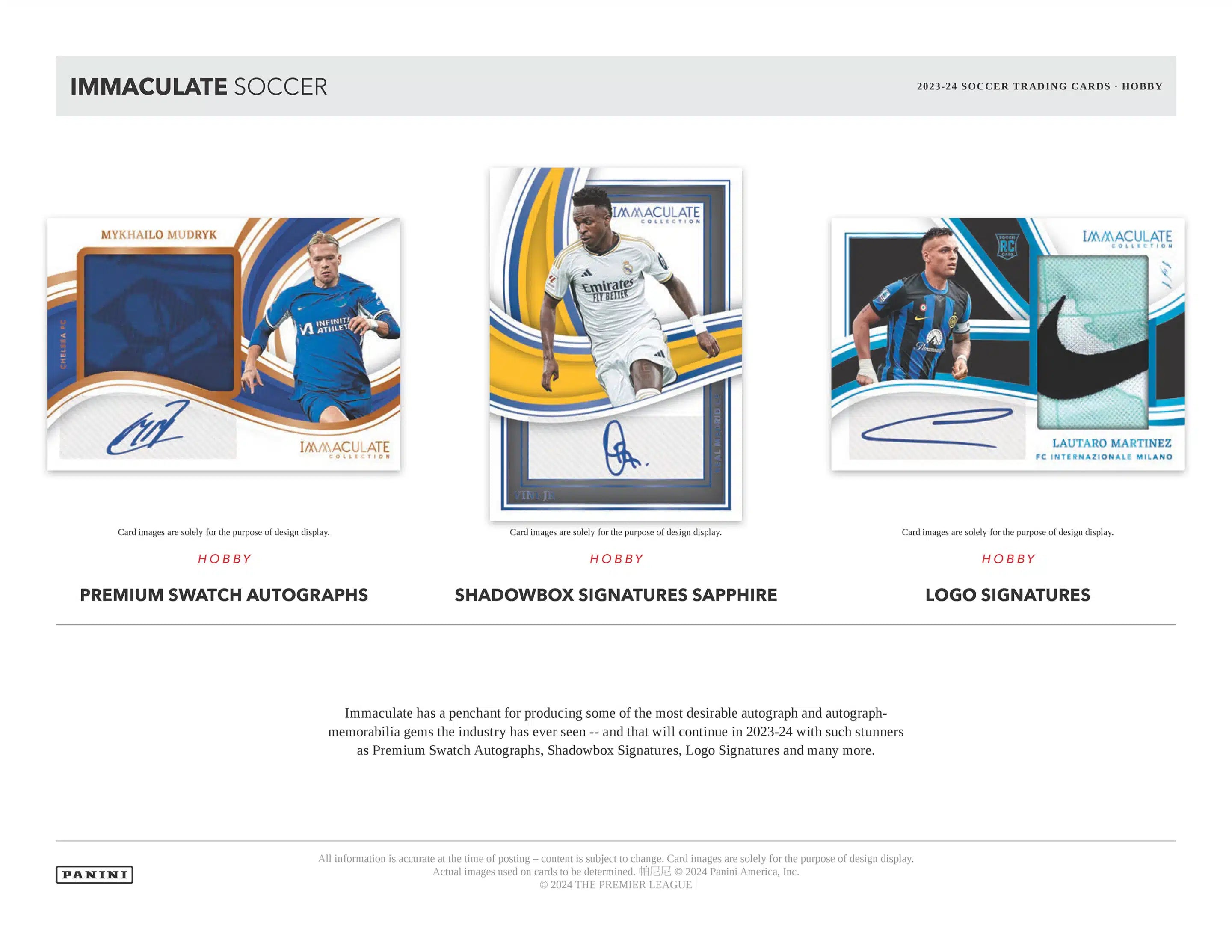 Panini Immaculate Soccer 2023/24 - Hobby Box、mySite、waistdrama