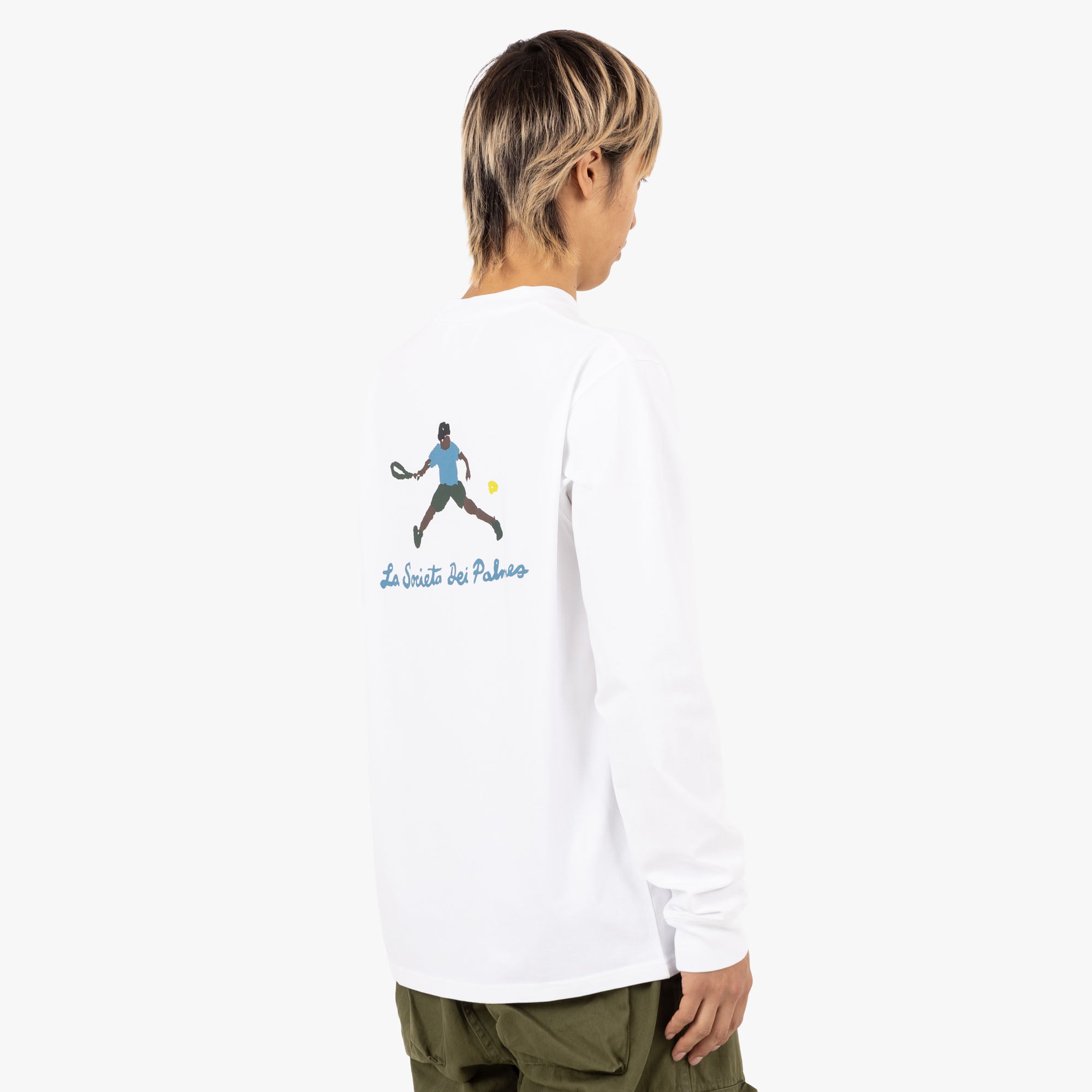  Palmes Societ� LS T-Shirt / White、mySite、merchandisen