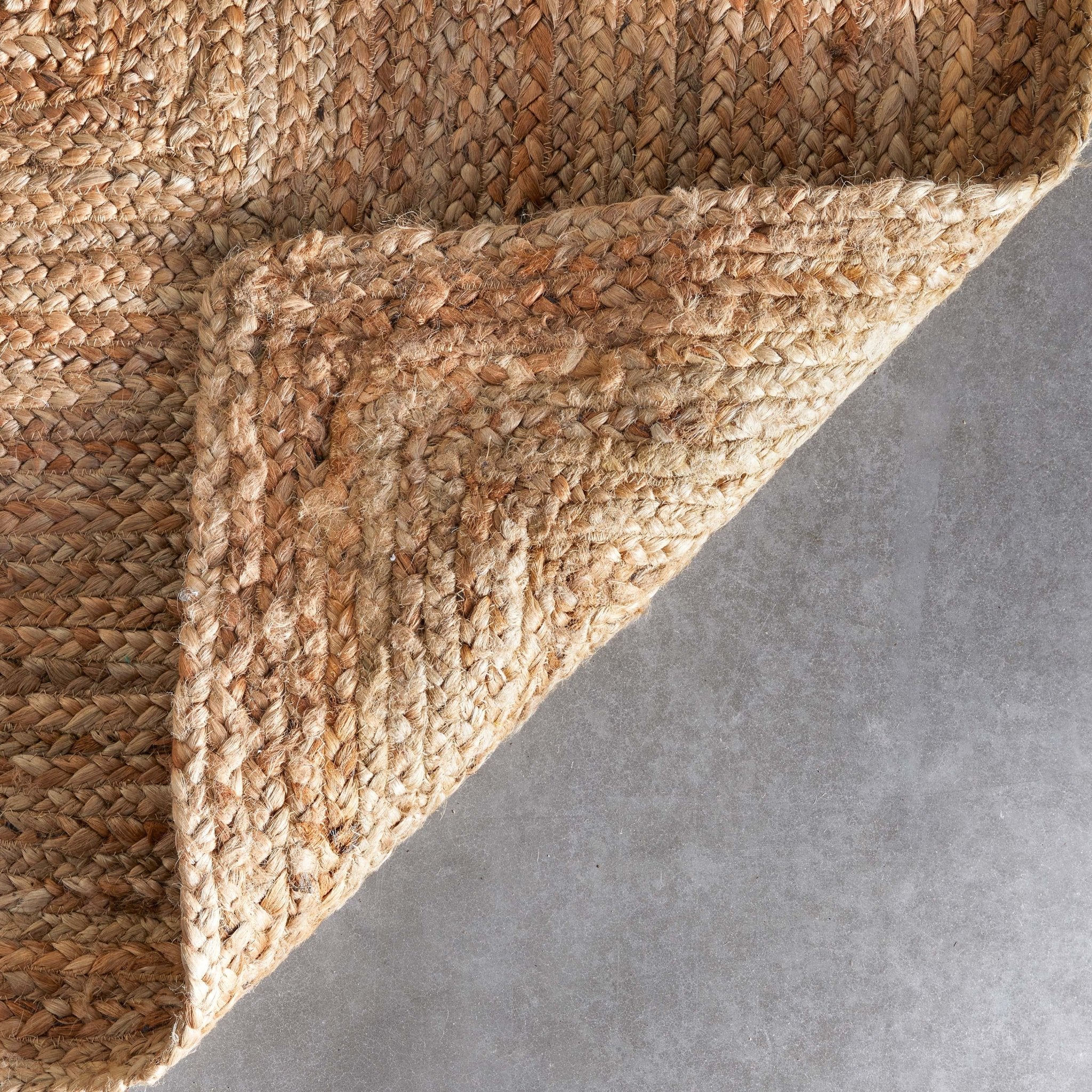 Jemma Natural-Fiber Braided Pattern Natural Hand-Woven Chunky-Textured Rug、mySite、gigharbornorthrealestate