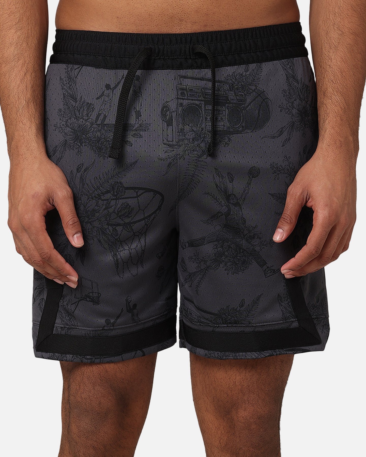 Jordan DRI-Fit Sport Printed Diamond Shorts Black/Dark Shadow、mySite、zt4zffjzw