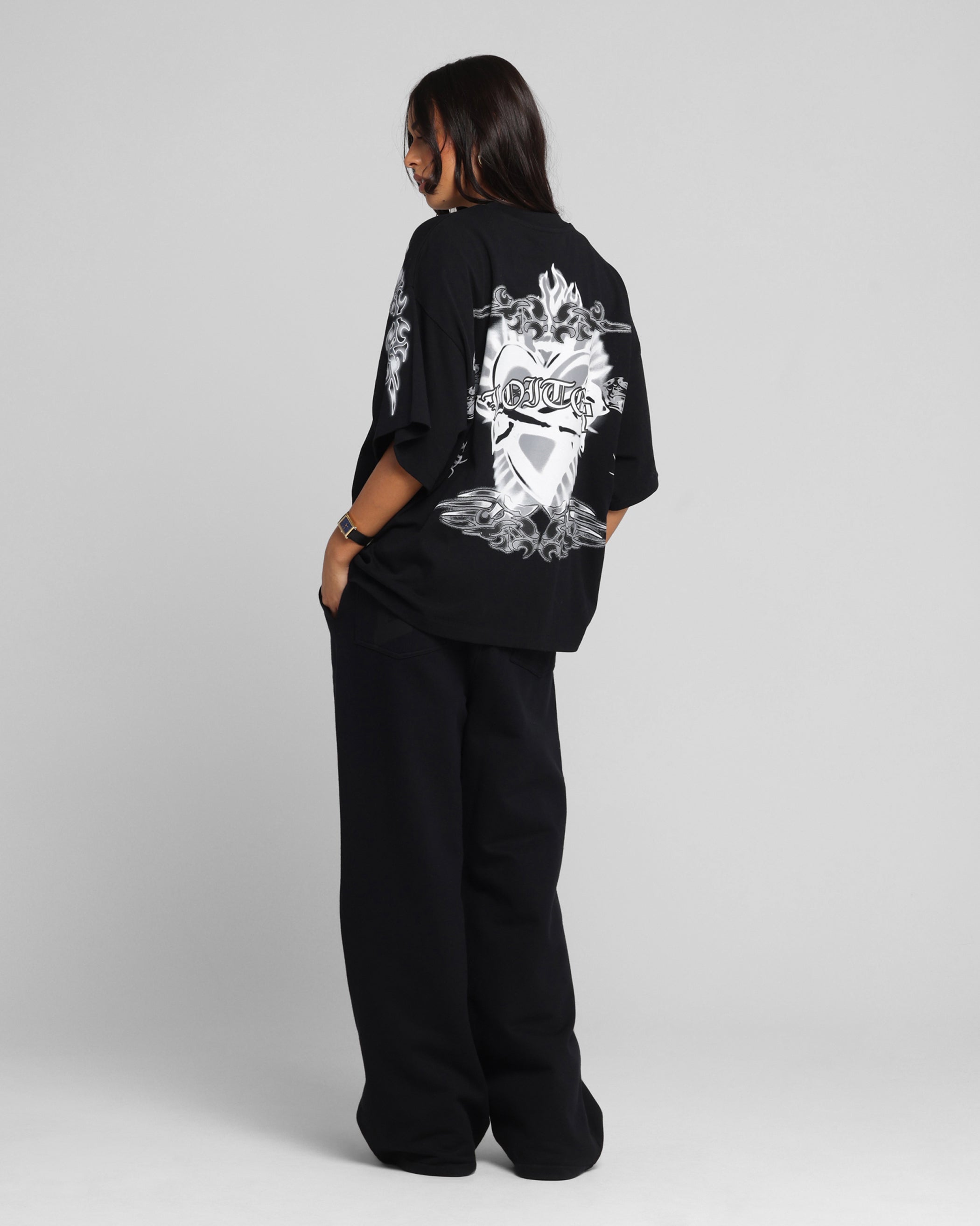 Loiter Hearts T-Shirt Black、mySite、zt4zffjzw