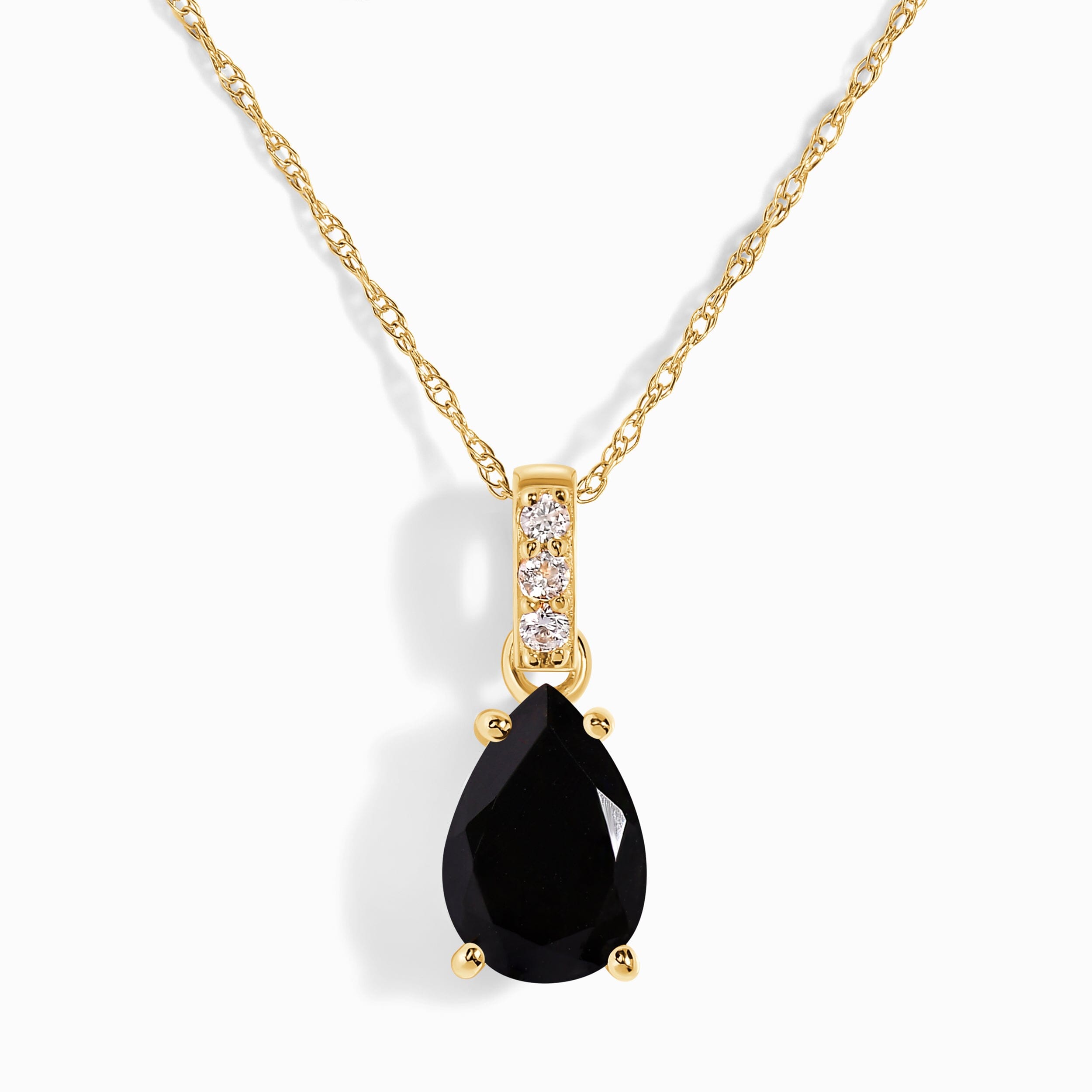 Black Onyx Diamond Necklace Sway - December Birthstone、mySite、hinf8tx79
