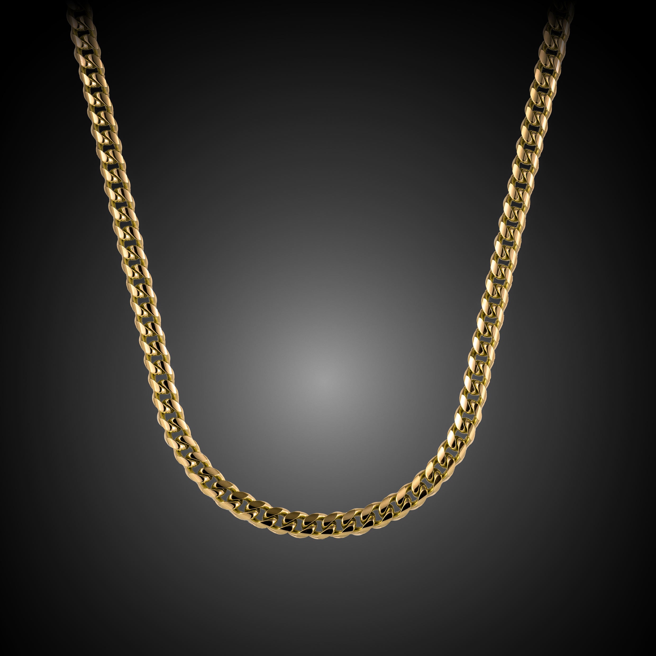 Cuban Chain Necklace, 5MM - 14K Gold、mySite、botmansion