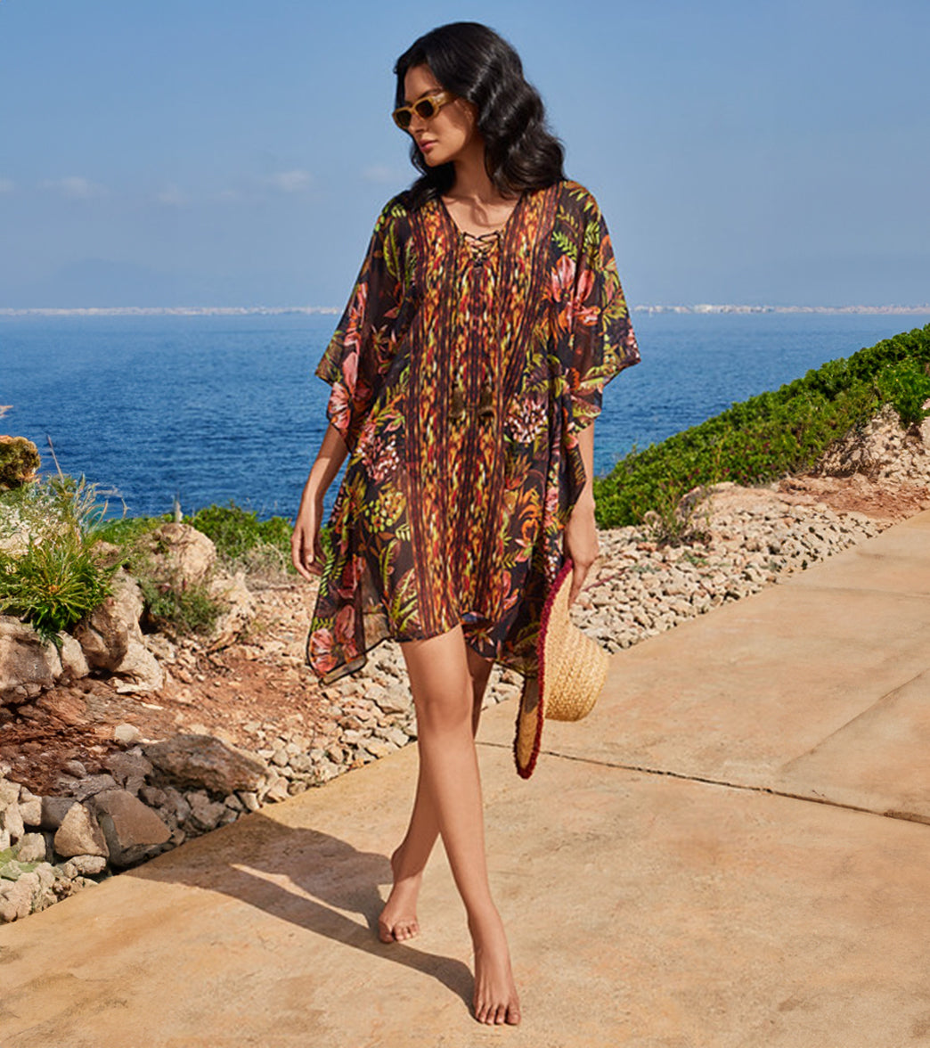 Miraclesuit Women's Botanico Caftan Cover up、mySite、noshort