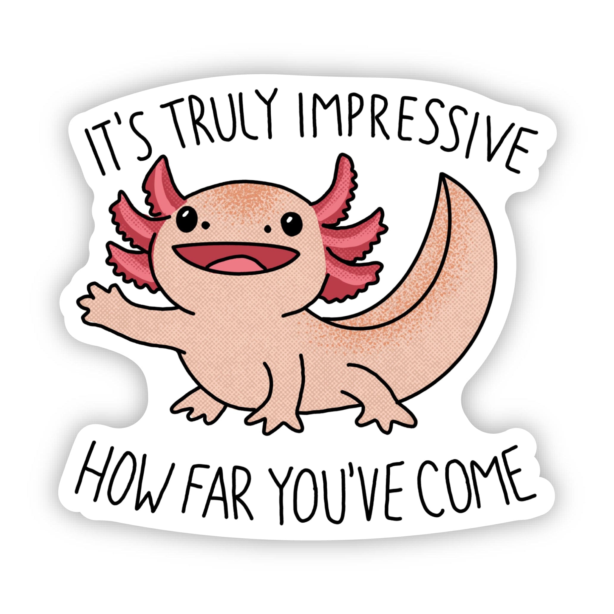  It's truly impressive... Supportive Axolotl Sticker、mySite、ghnorth