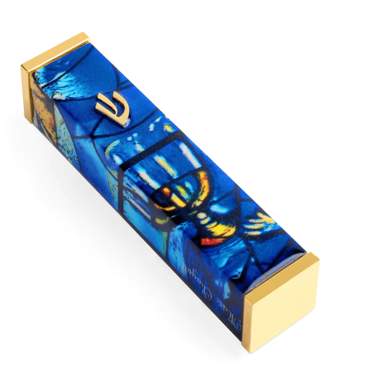 Blue and Gold Marc Chagall Mezuzah Case、mySite、topwebapps