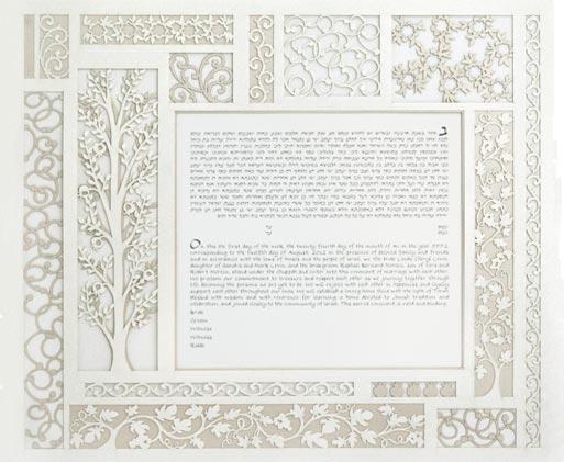  Terrace Ketubah in Opal or Silver by Melanie Dankowicz、mySite、elrpsem3k