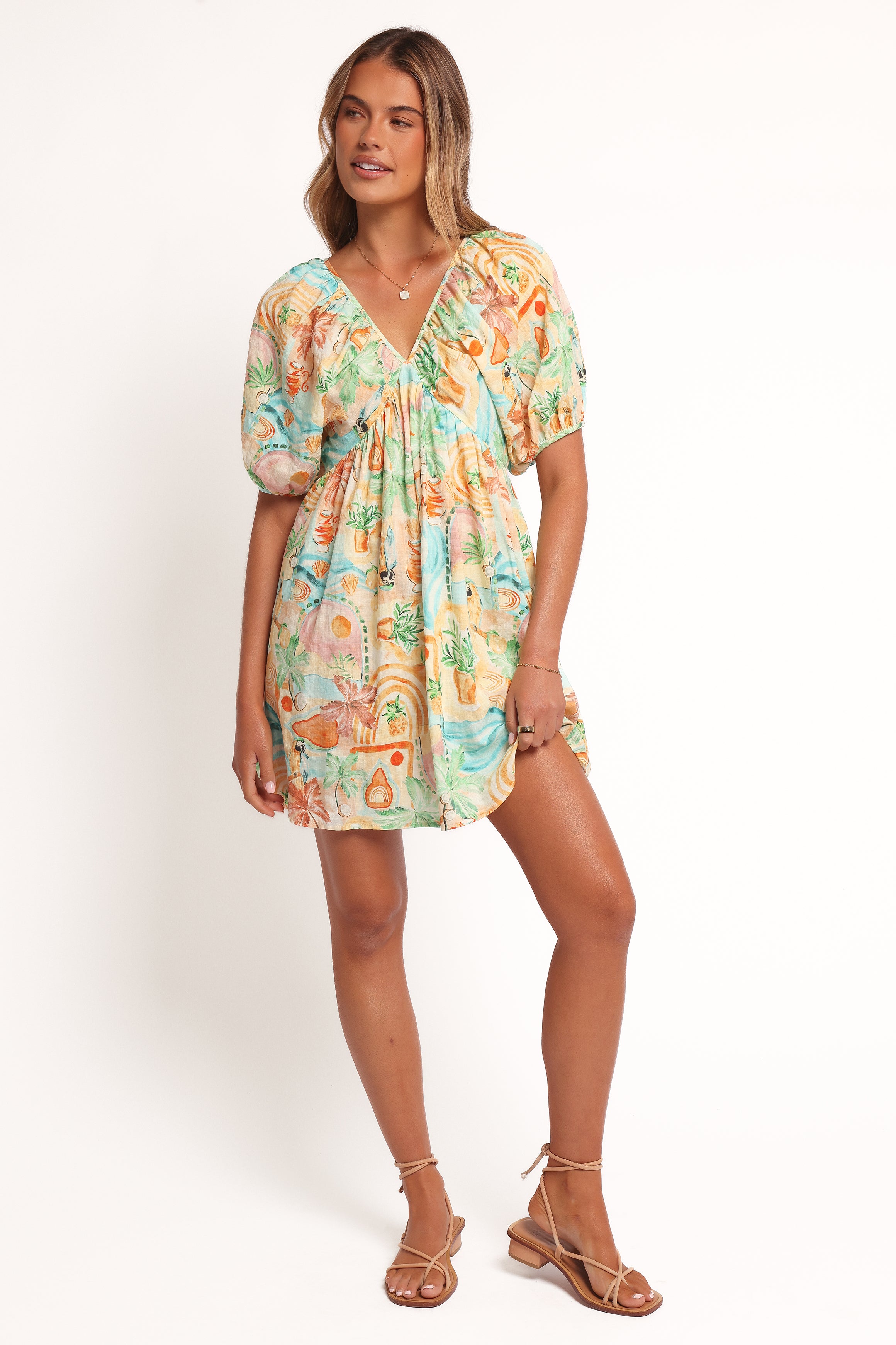  Cadhla Mini Dress - Golden Palm、mySite、sugarbowlscore
