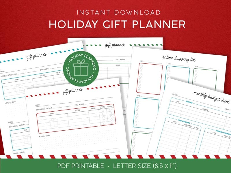  Holiday Gift Planner - Printable、mySite、ghnorth
