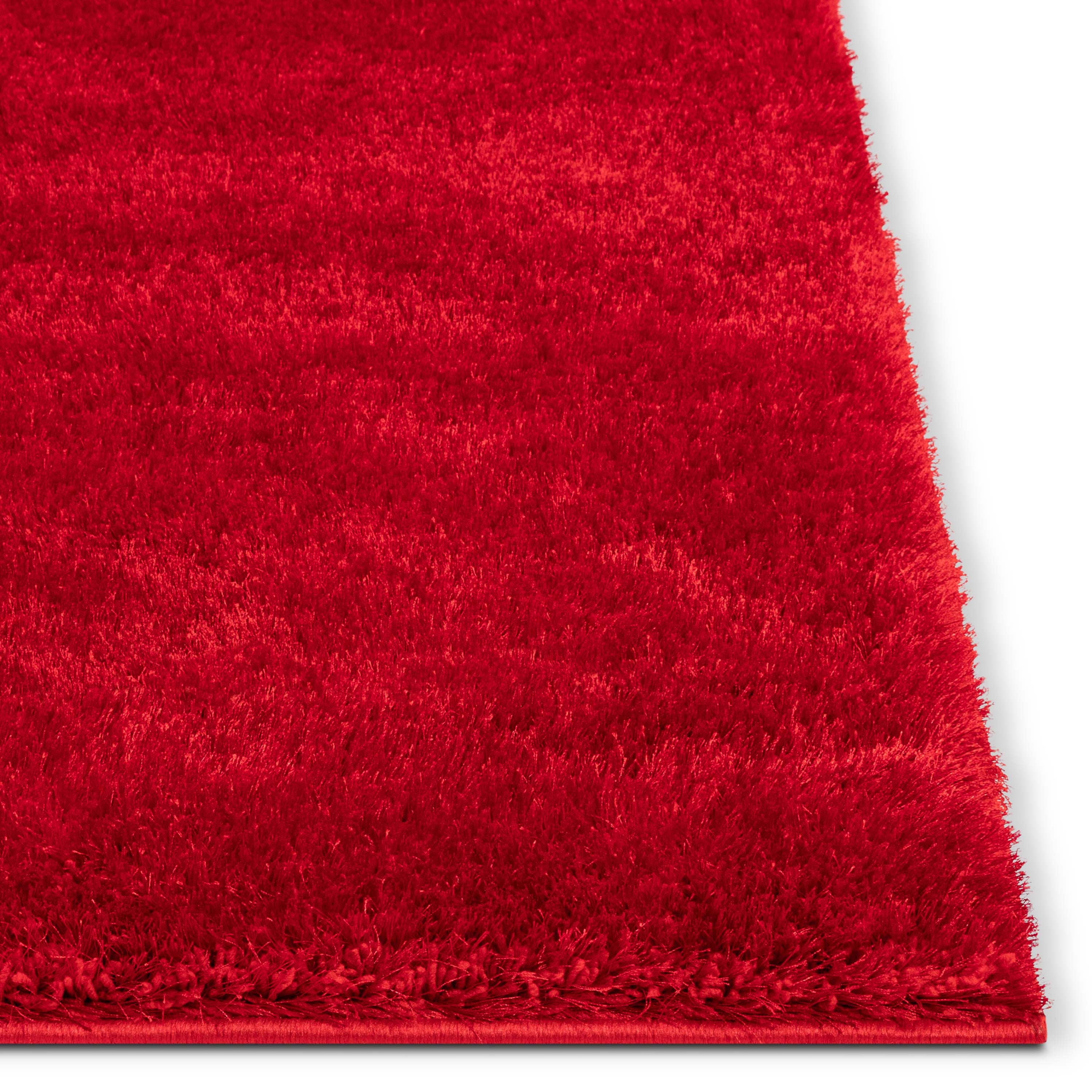 Feather Collection Liza Red Shag Rug – Sparkly, Plush, Minimalist Glam、mySite、gigharbornorthrealestate