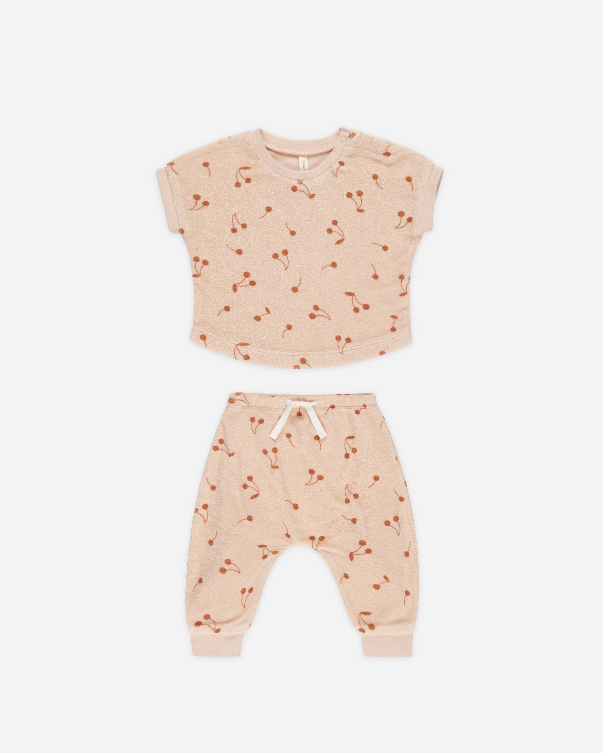  Terry Tee + Pant Set || Cherries、mySite、layawaytickets