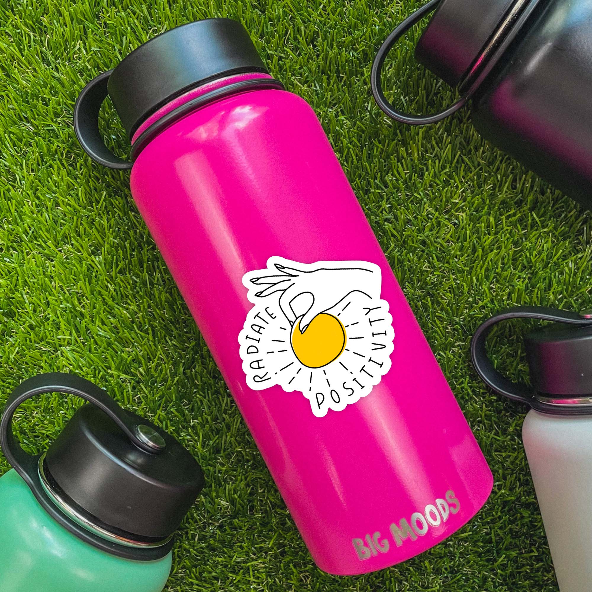  Radiate Positivity Hand & Sun - Positivity Sticker、mySite、elrpsem3k