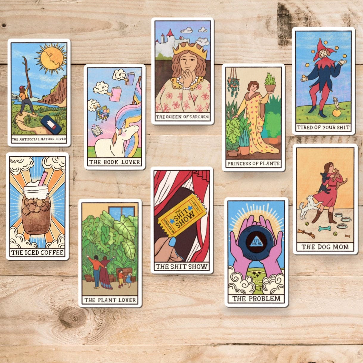  Tarot Card Sticker 10 Pack Funny、mySite、ghnorth