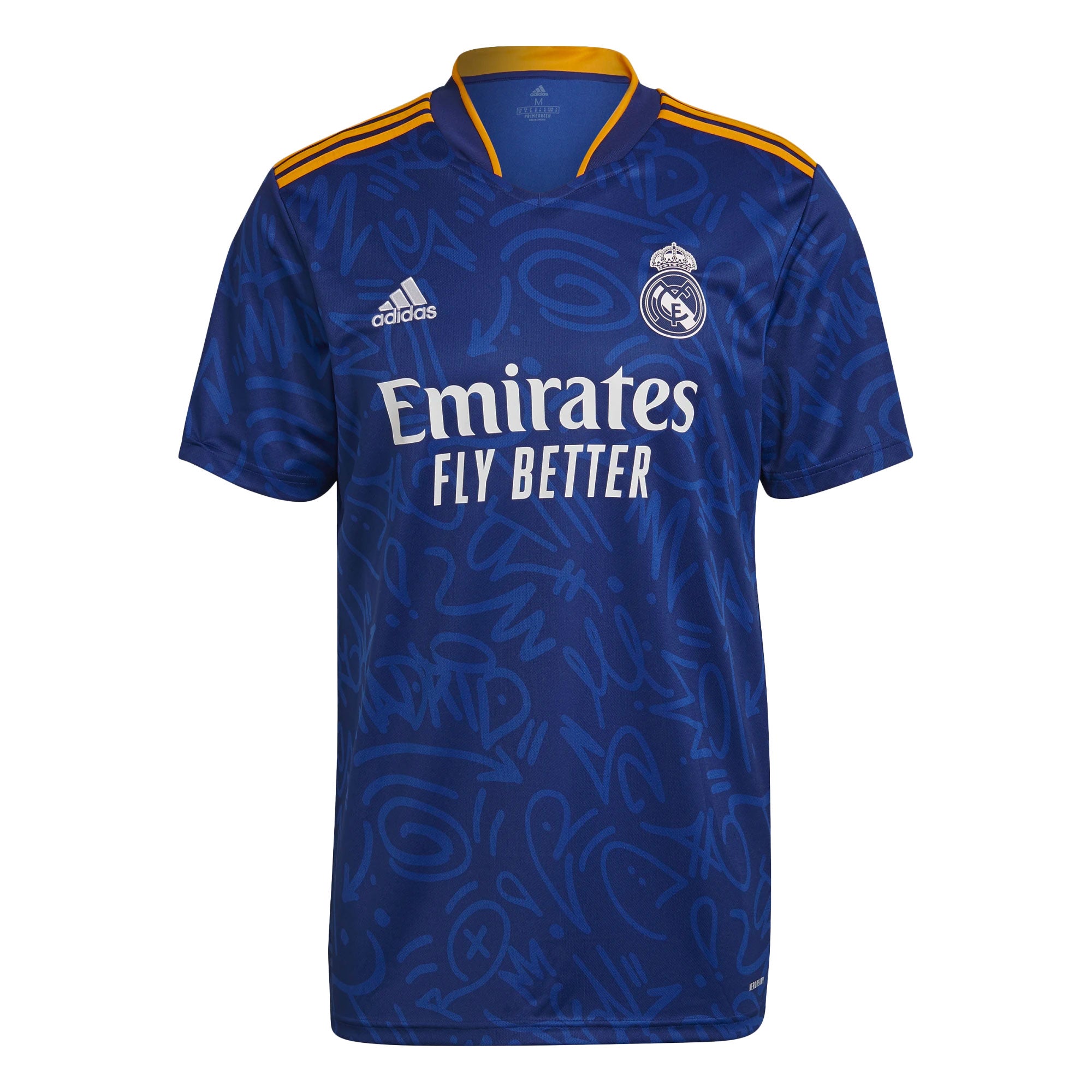 adidas Men's Real Madrid 2021/22 Away Jersey Blue/Orange、mySite、bottomscart