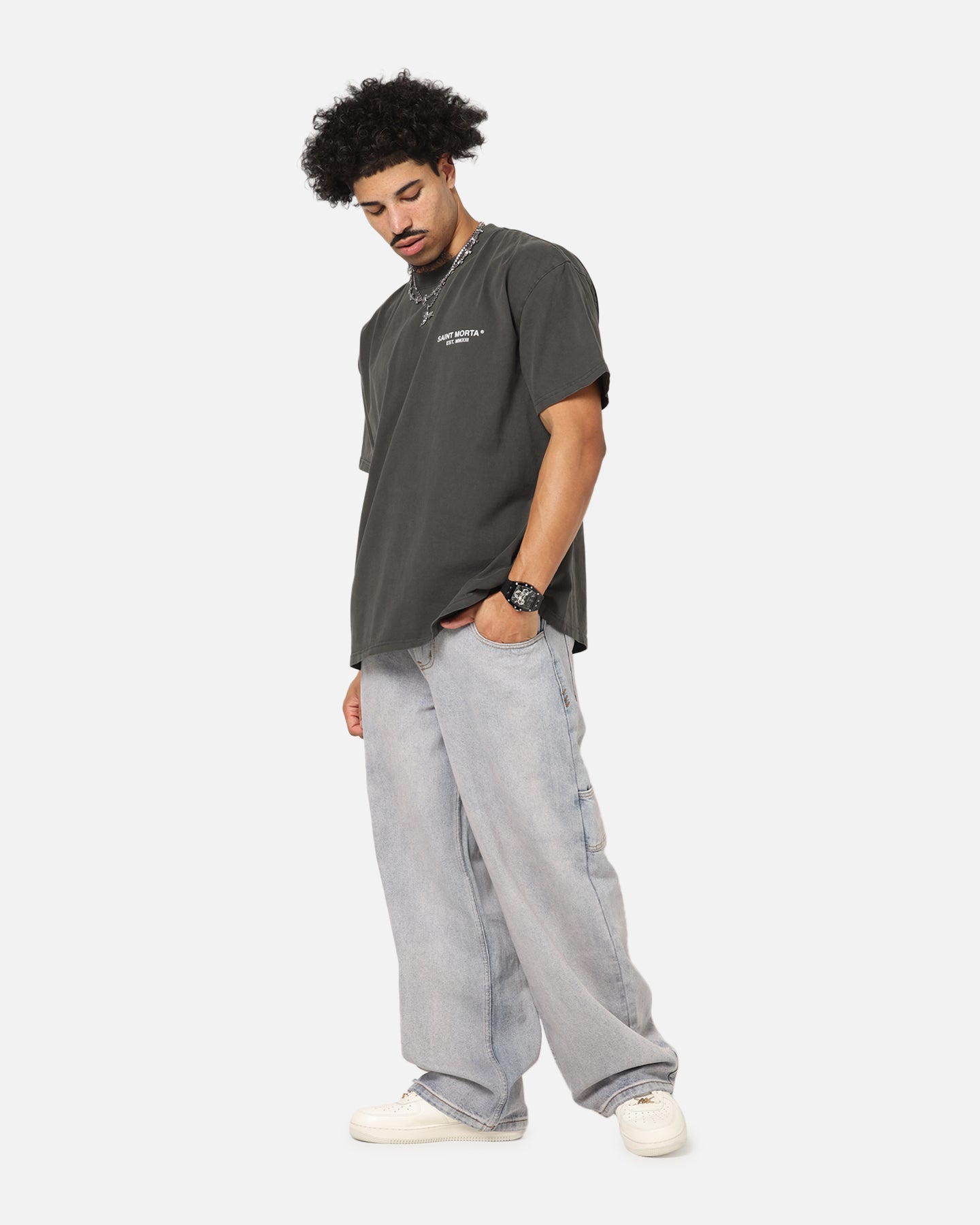 Saint Morta Heartbreak Boxy T-Shirt Black Wash、mySite、zt4zffjzw