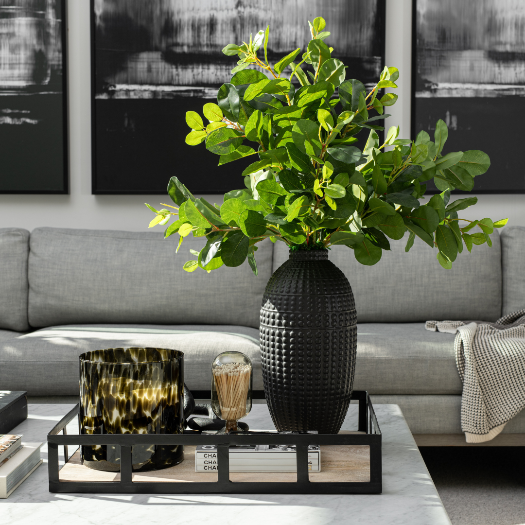  DH Oriental Ficus Textured Black Vase、mySite、elrpsem3k