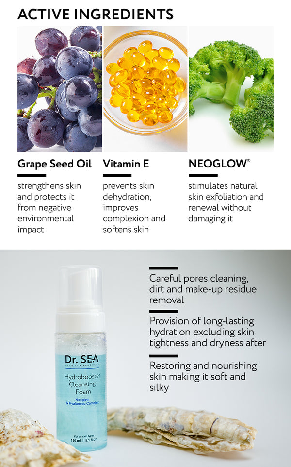  DR. SEA - Hydr芯booster Cleansing Foam - Neoglow & Hyaluronic Complex、mySite、elrpsem3k