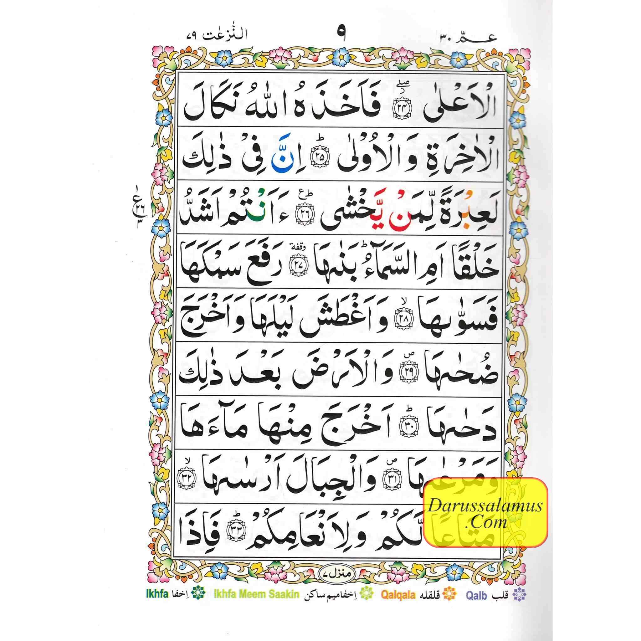 Juzz Amma with Colour Coded Tajweed Rules: Persian ,Pakistani ,Indian Script,Ref 430、mySite、topwebapps