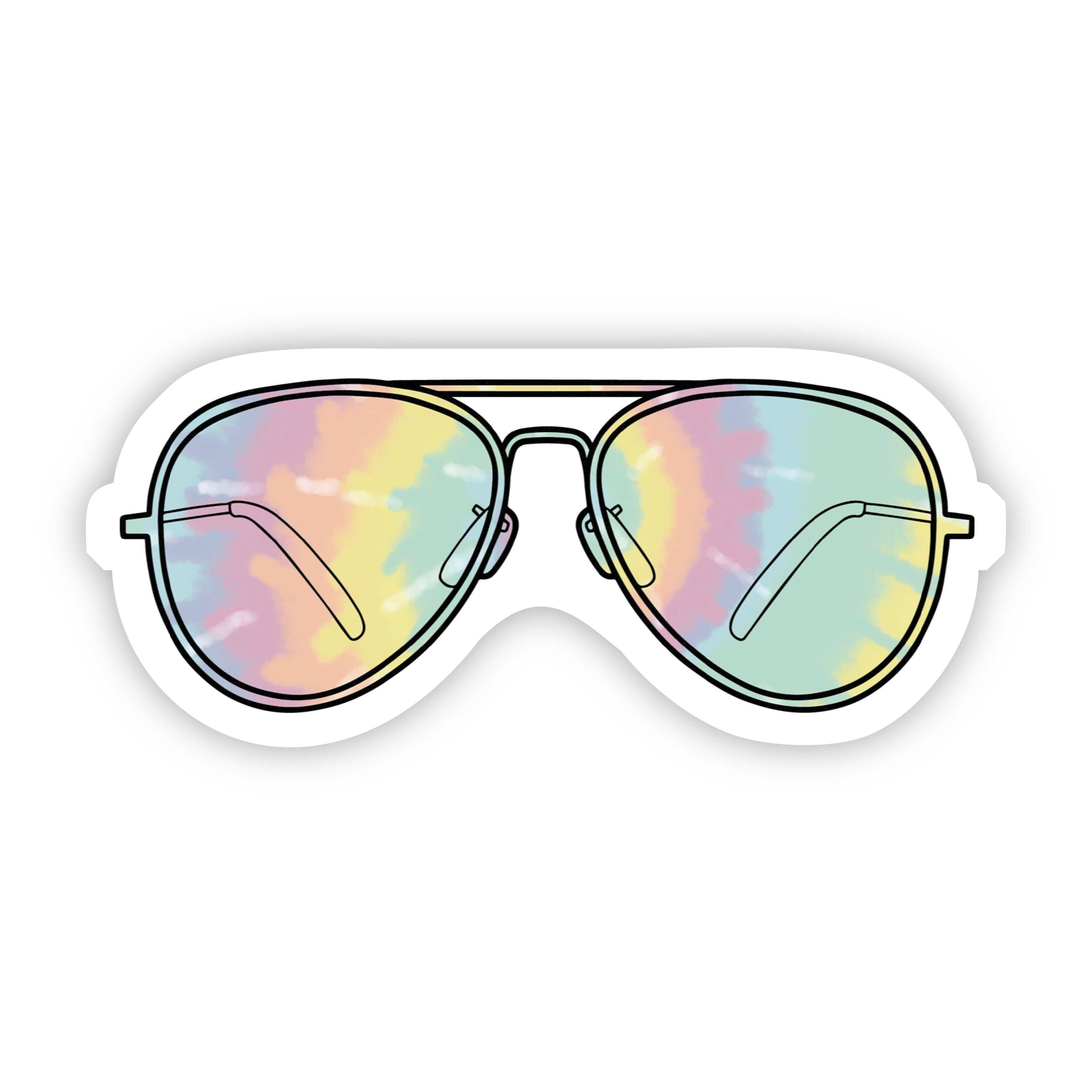  Tie Dye Sunglasses Aesthetic Sticker、mySite、elrpsem3k