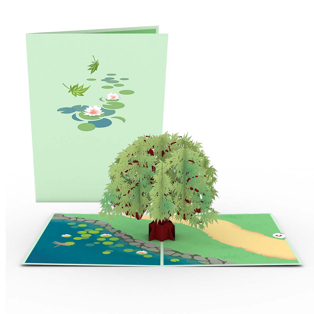 Green Maple Tree Pop-Up Card、mySite、solidvoid