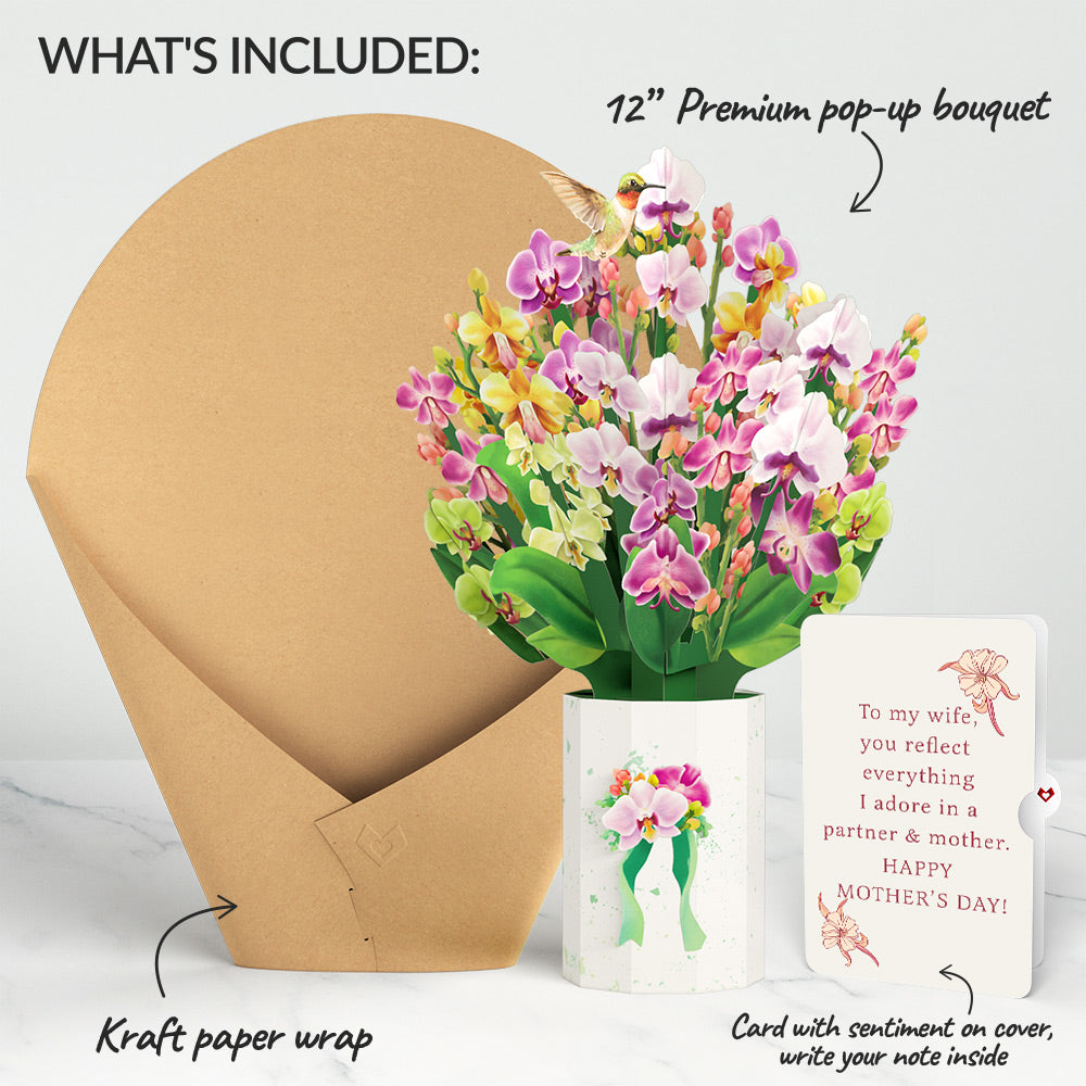 Orchid Mother's Day Bouquet and Sentiment Set for Wife、mySite、solidvoid