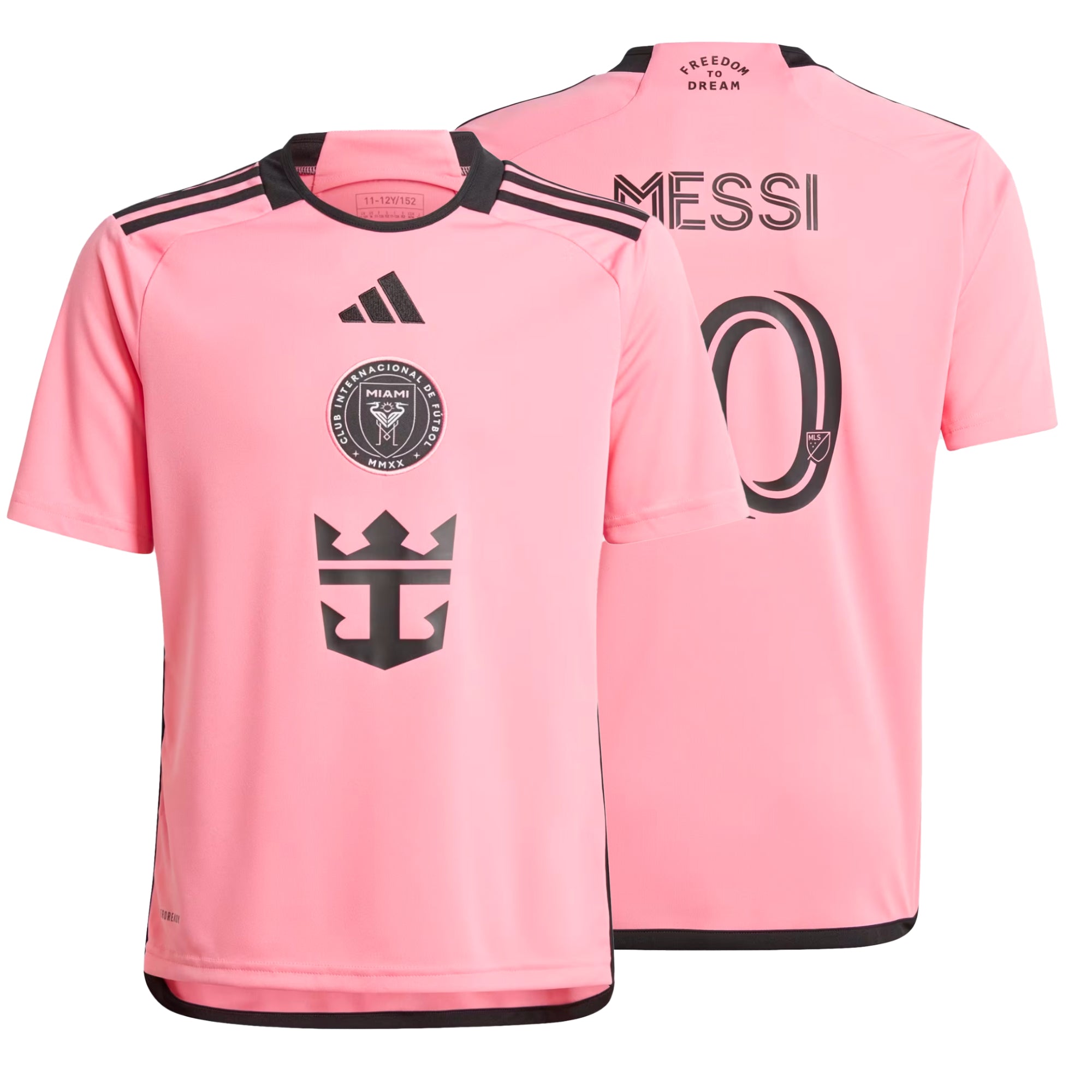 adidas Kids Inter Miami 2024/25 Home Jersey w/ Messi #10 Printing、mySite、bottomscart