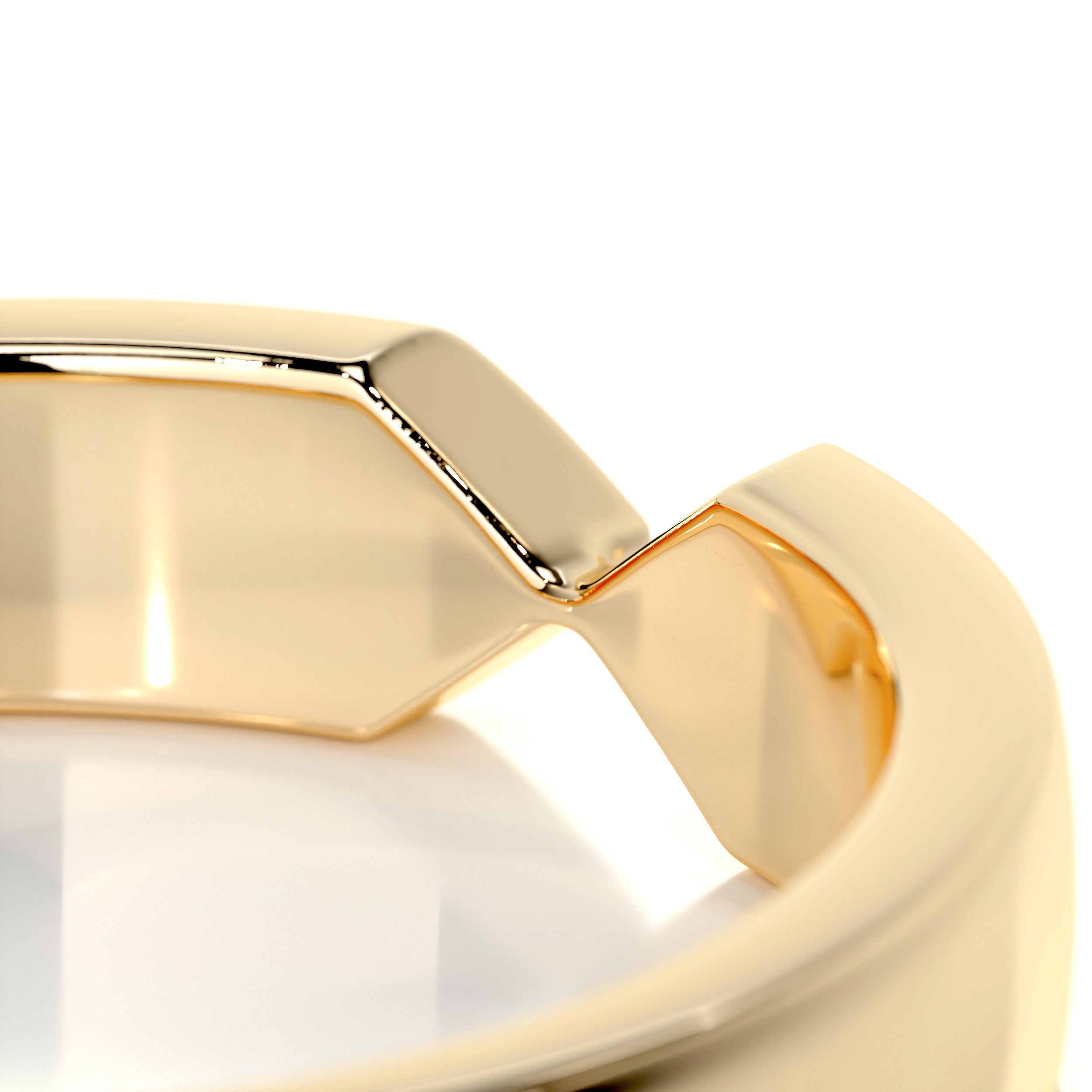 David Men's Wedding Band -18K Yellow Gold、mySite、hinf8tx79