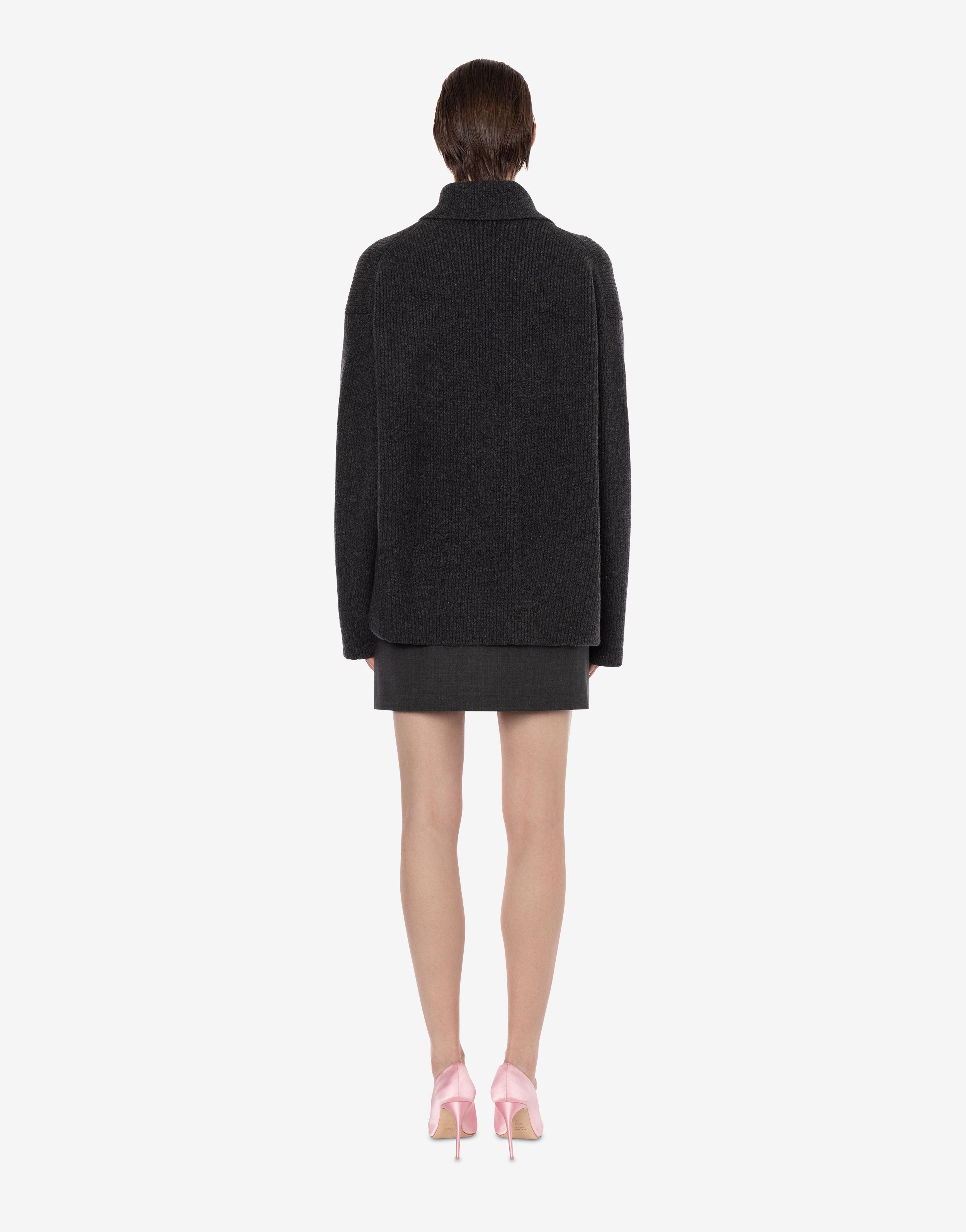 Cardigan in misto seta e cashmere con piercing、mySite、aoinhome