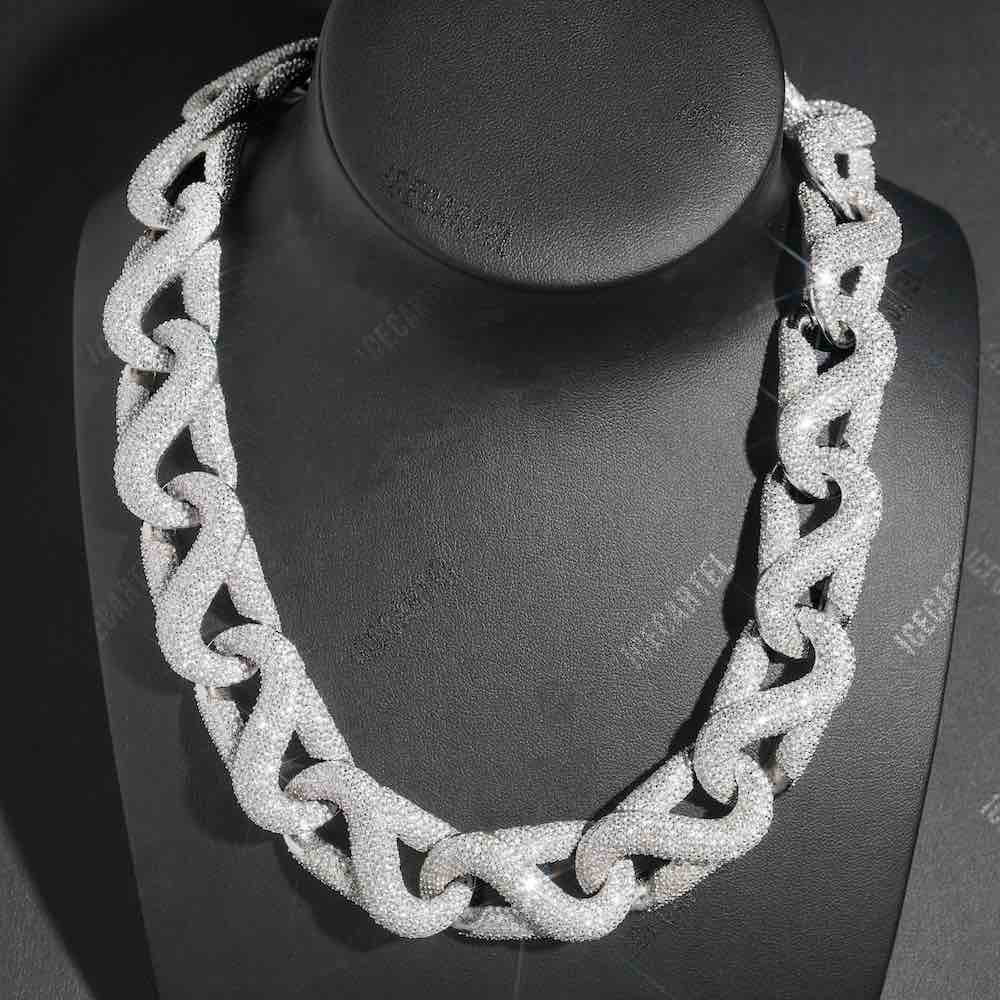 20MM Iced Out Paper Clip Infinity Chain 14K Gold、mySite、hinf8tx79