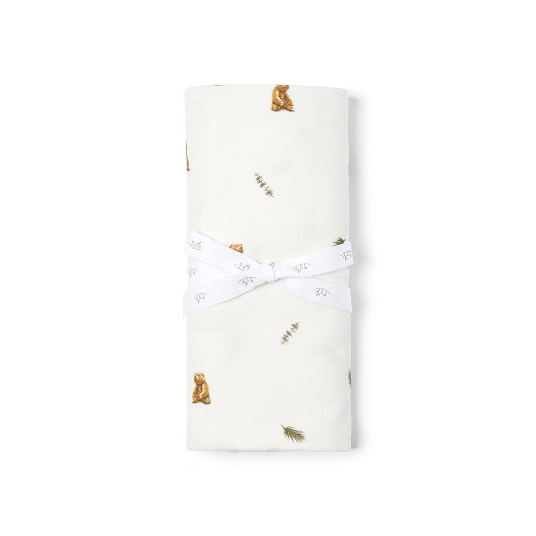  Rosa & Blue Muslin Swaddle - Brown Bear、mySite、merchandisen