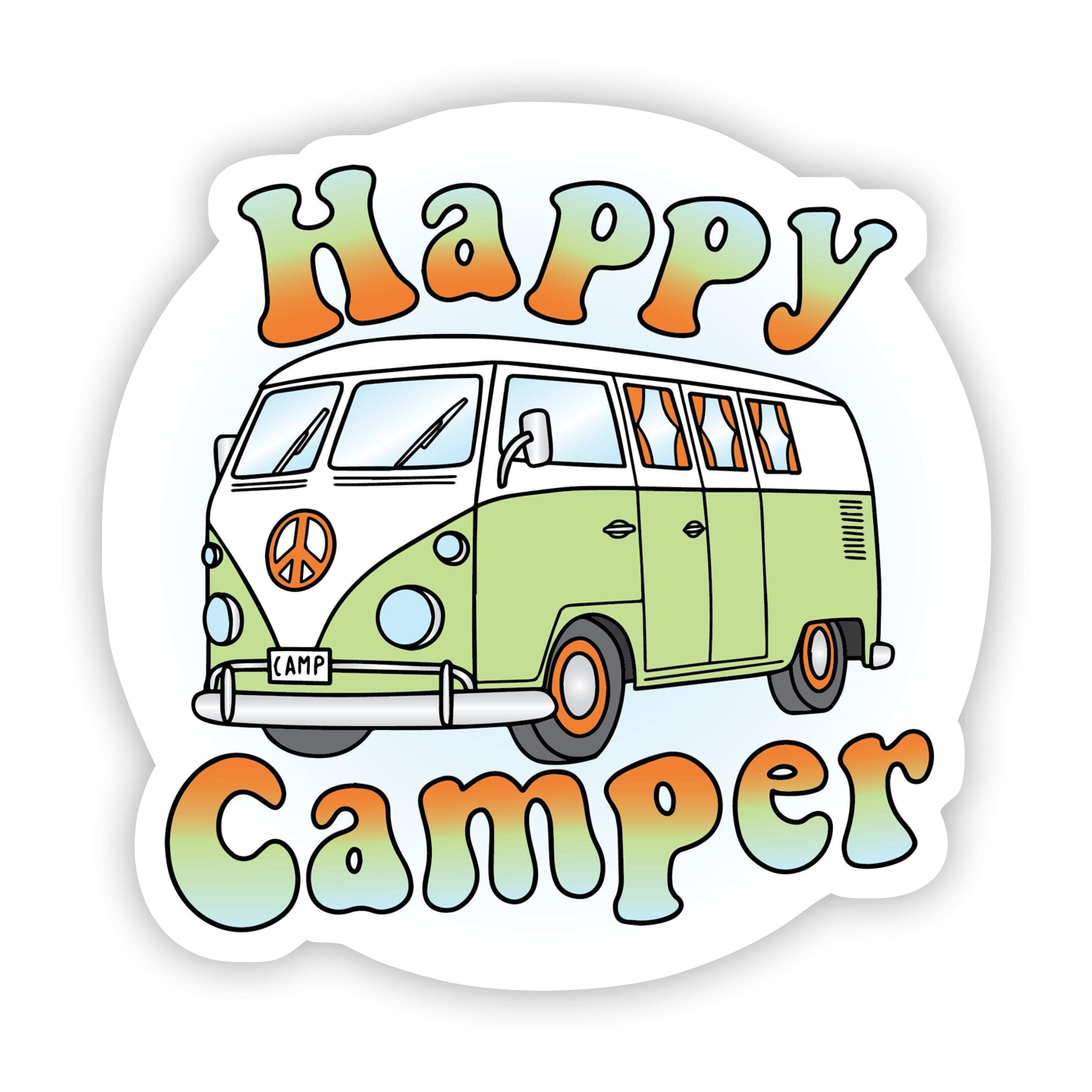  Happy Camper Outdoors Sticker、mySite、elrpsem3k