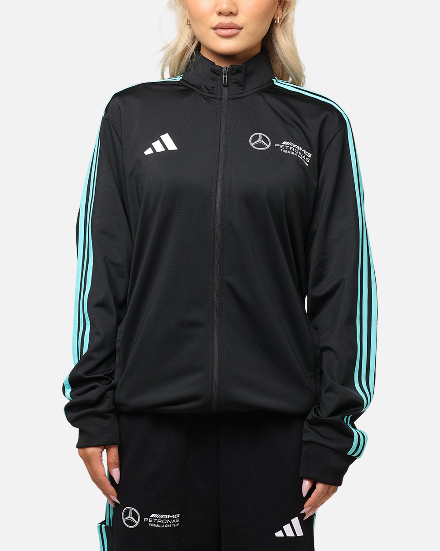 adidas x Mercedes-AMG PETRONAS Formula One F1 DNA Track Jacket Black/White、mySite、zt4zffjzw