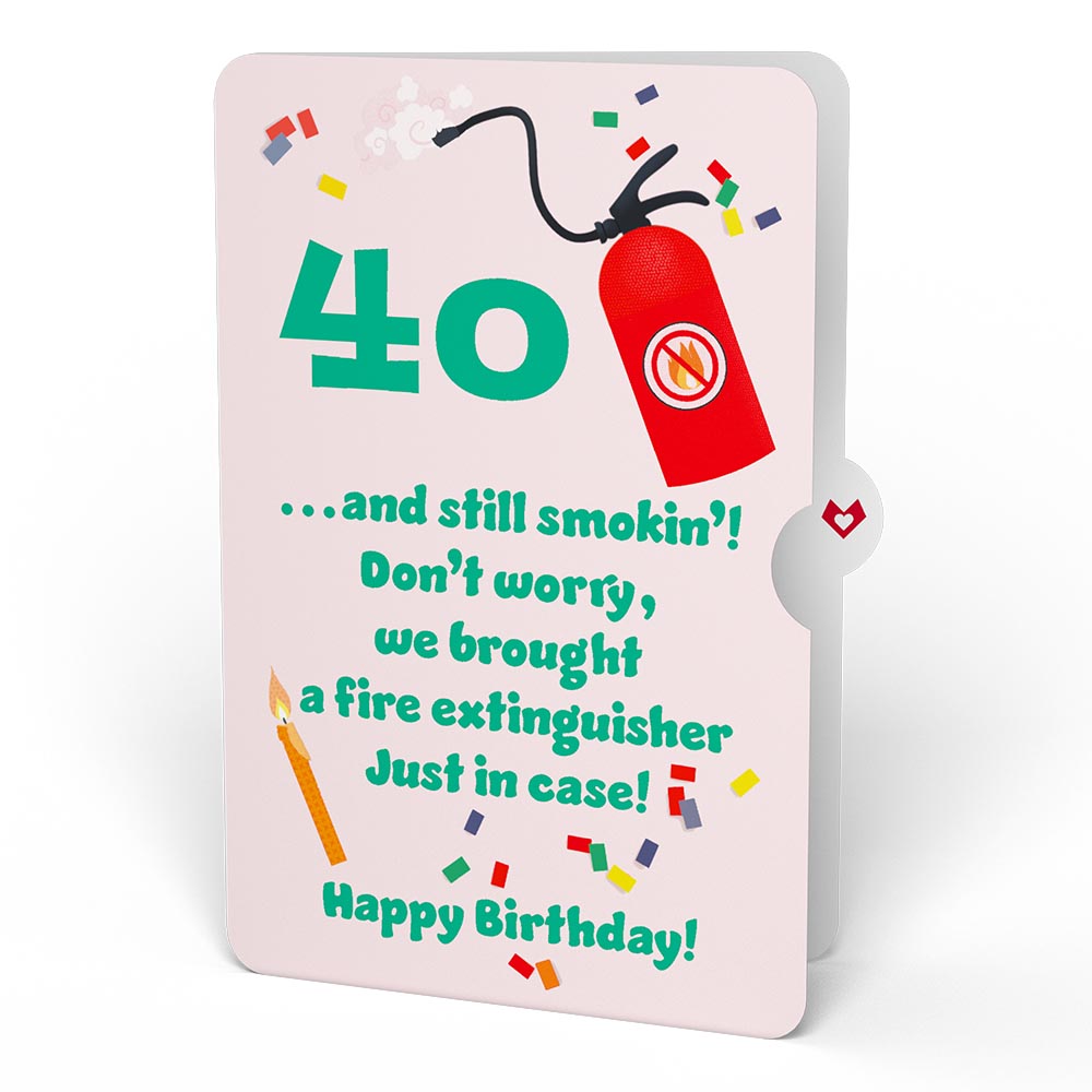 Holy Smokes You're Old 40th Birthday Pop-Up Card and Sentiment Set、mySite、solidvoid
