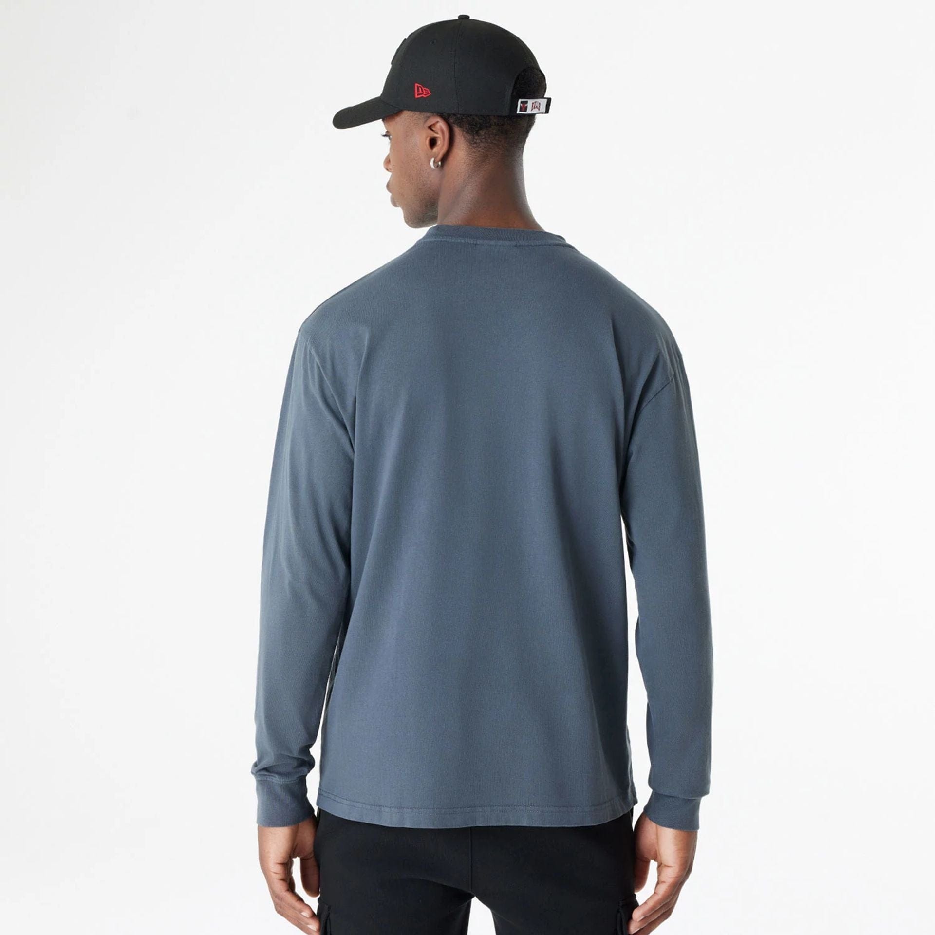 Chicago Bulls Oversized Essential Black Oversized Long Sleeve T-Shirt、mySite、vikingsvslions