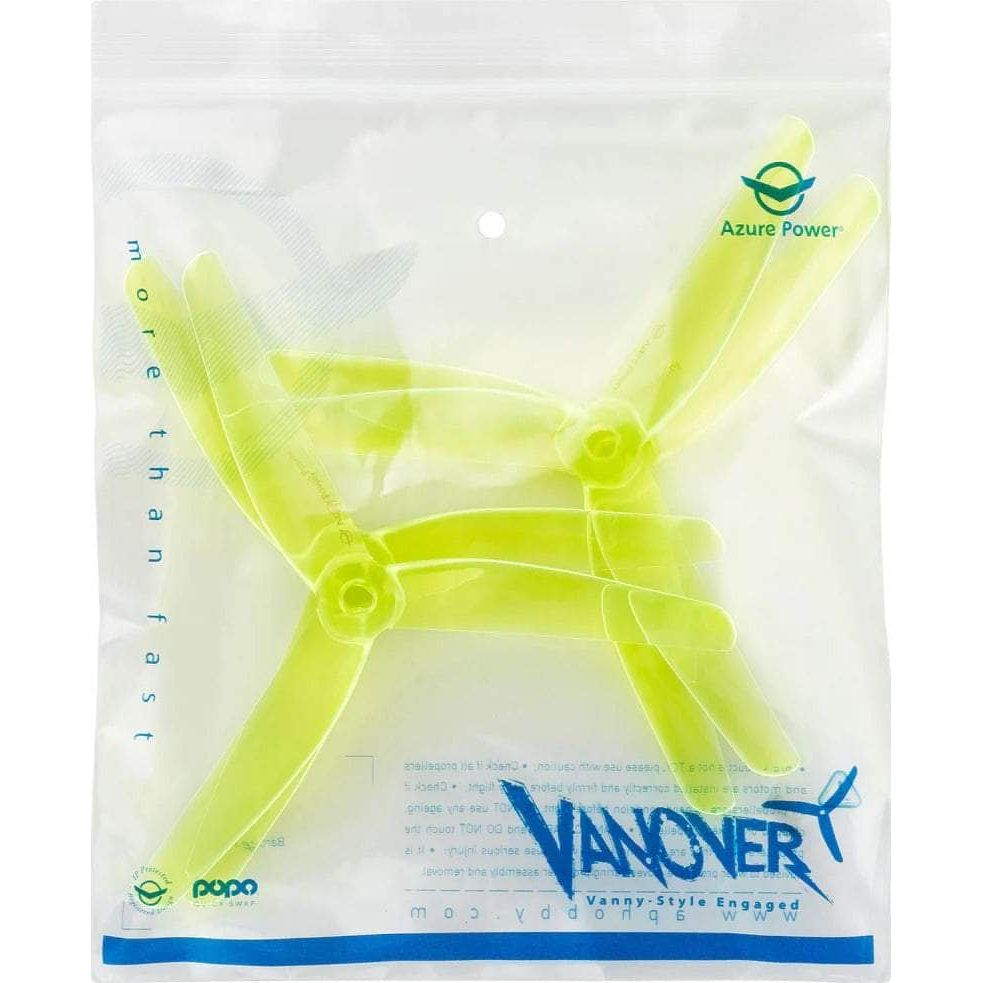  Azure Power Vanover Limited Edition 5.1x3.0x3 POPO Compatible Tri-Blade 5 Prop 4 Pack - Choose Your Color、mySite、merchandisen