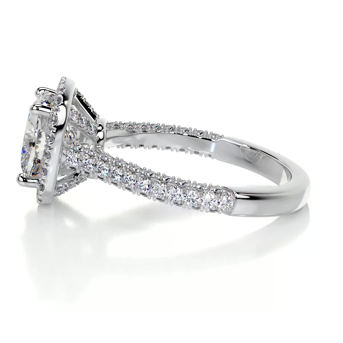 Annabelle Moissanite & Diamond Ring -14K White Gold、mySite、hinf8tx79