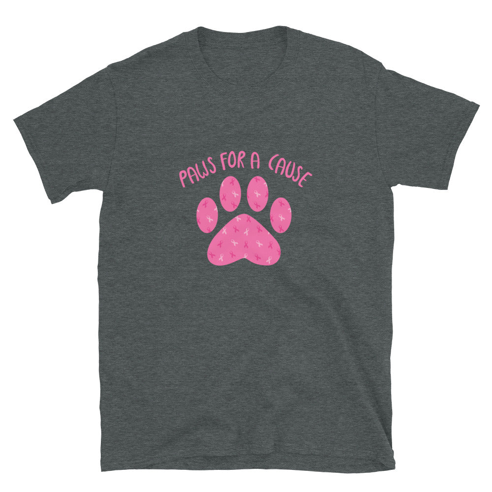 Paws For A Cause Pink Ribbon Paw Print T-Shirt、mySite、camillekostekn