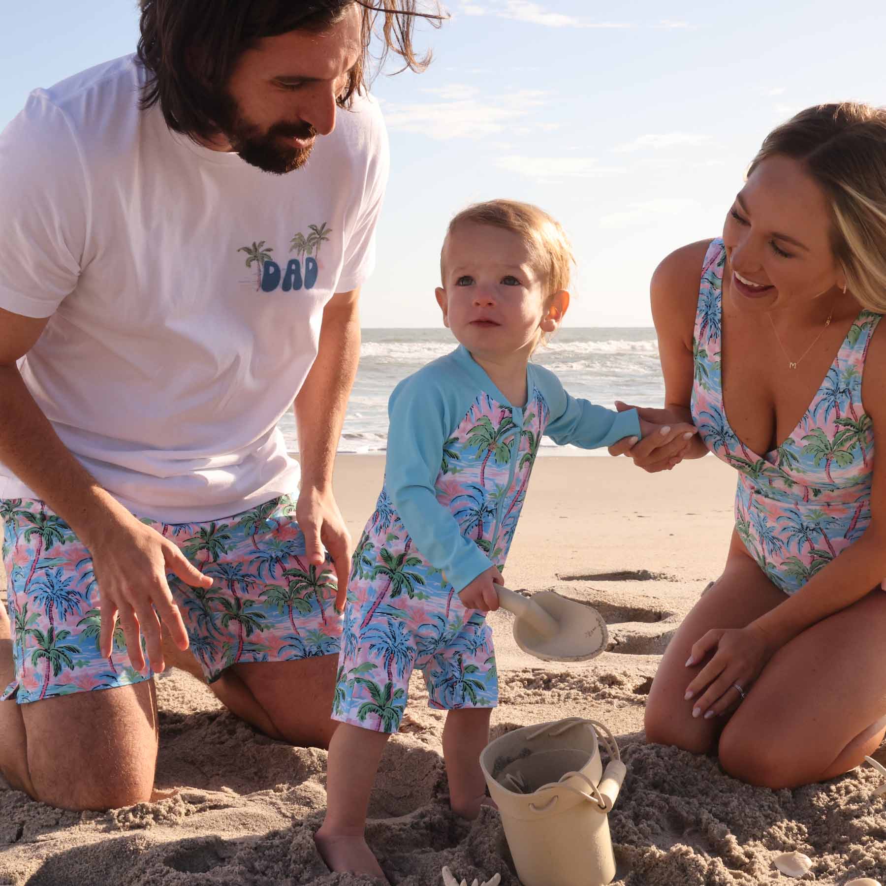  Long Sleeve Rash Guard Swim Romper Shortie | Pastel Palms、mySite、layawaytickets