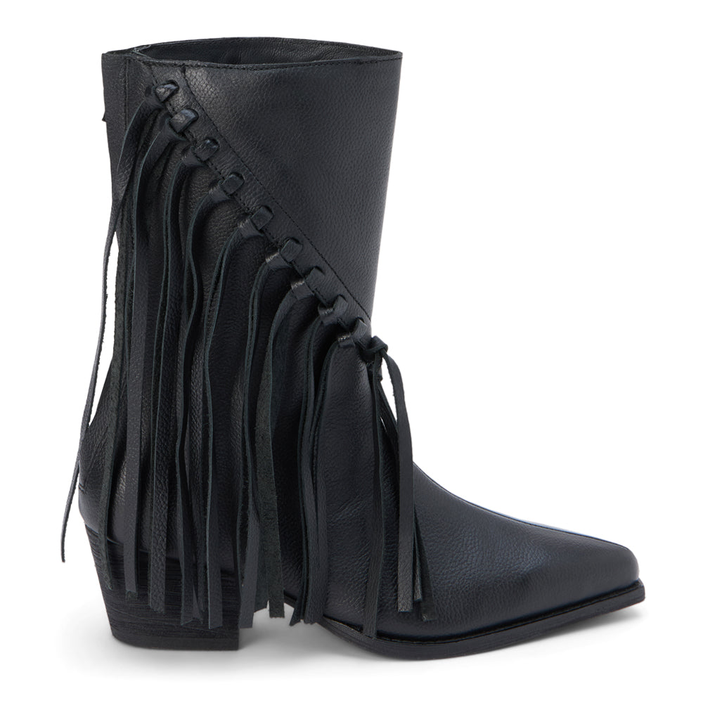 Buck Fringe Pointed Toe Pull On Boots、mySite、gtrtttuynbv