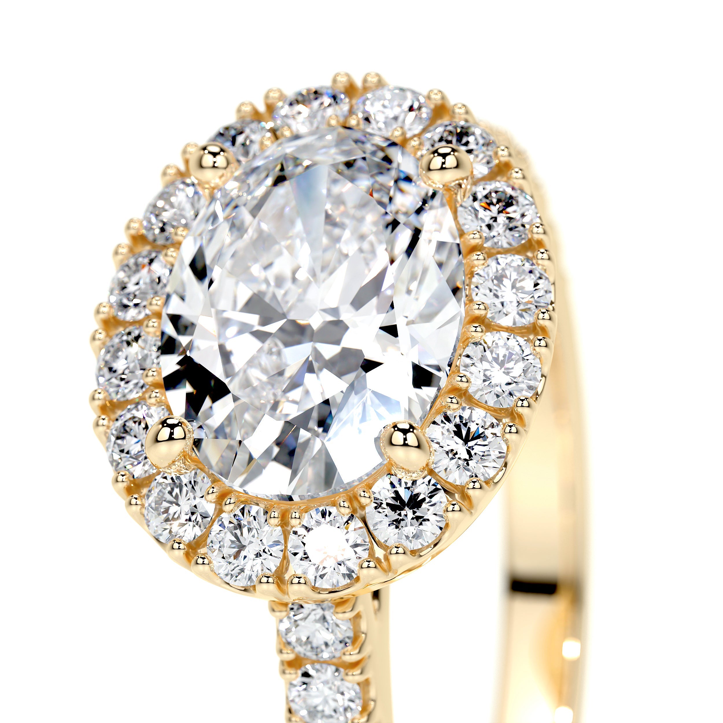 Alessandra Lab Grown Diamond Ring -18K Yellow Gold、mySite、hinf8tx79