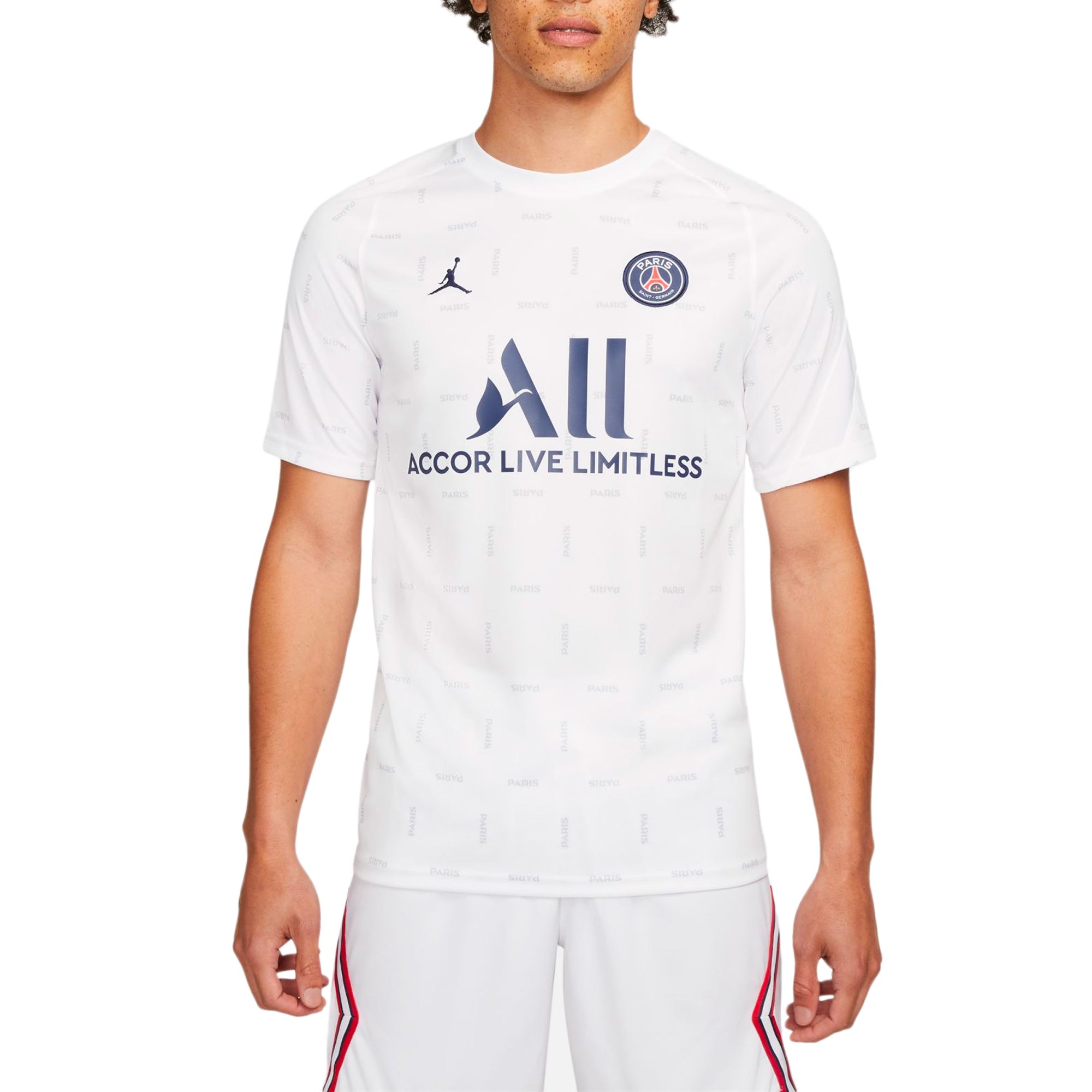 Nike Men's PSG Fourth Pre-Match Training Jersey 2022 Grey/Navy、mySite、noshort