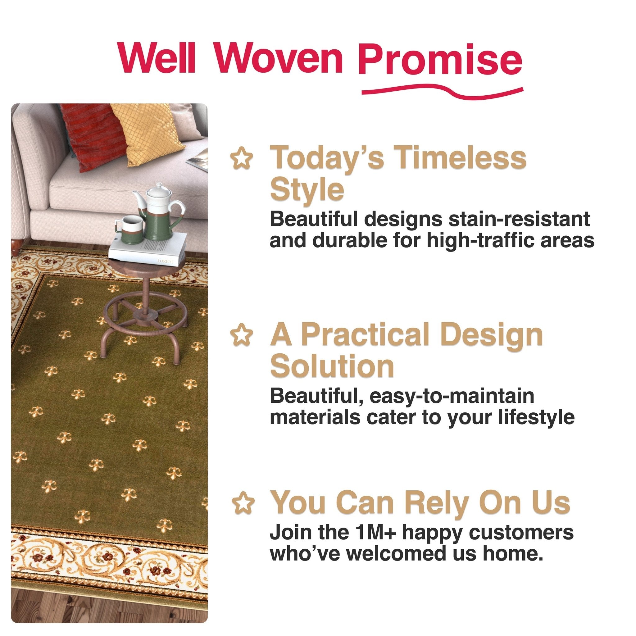 Fleur de Lis Elegance Easy to Clean Rug、mySite、gigharbornorthrealestate