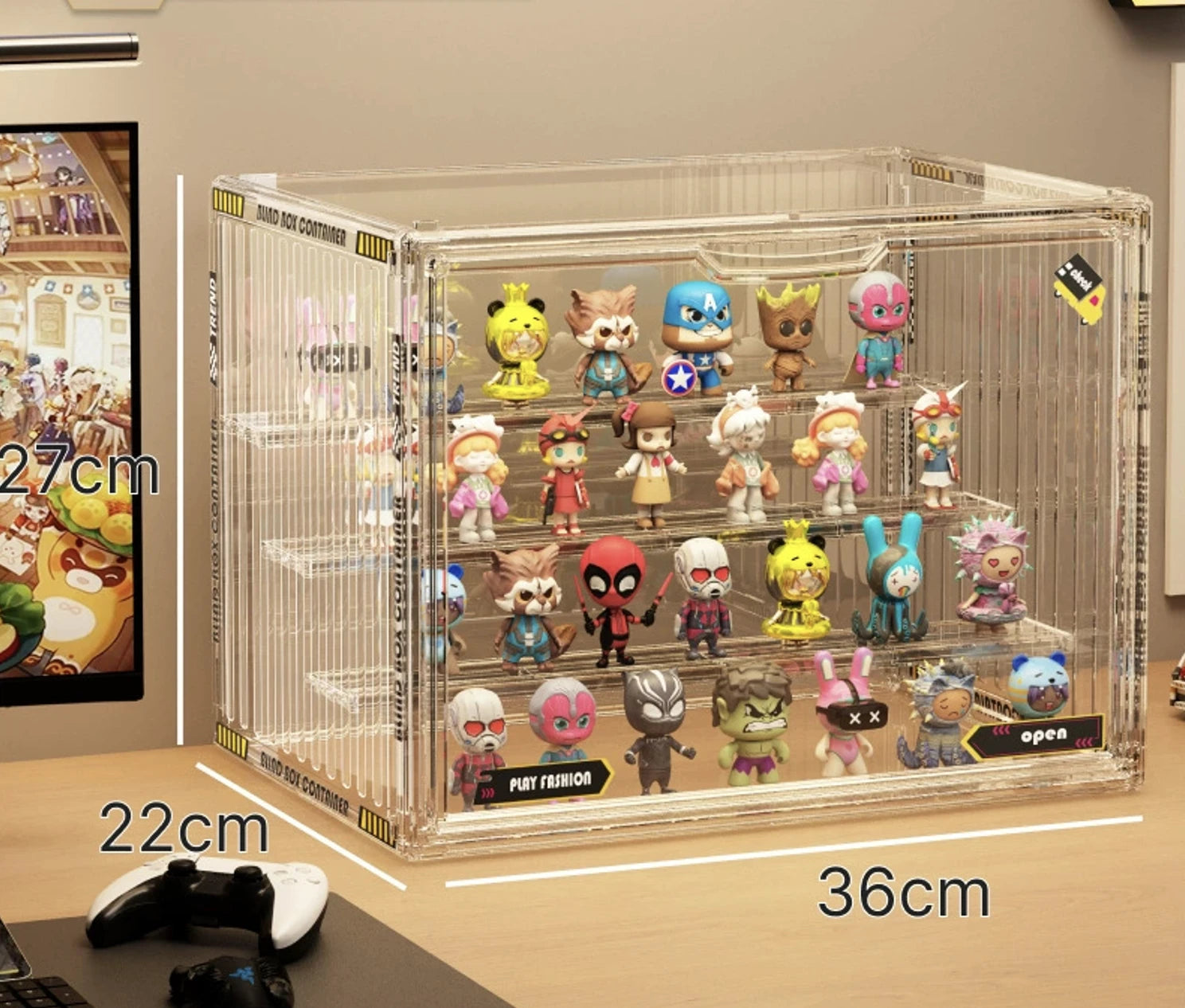  Clear Acrylic Display & Storage Case – with Highly Transparent, Dust-proof, Magnetic, and Stackable Designs, Perfect for Pop Mart Figures, Lego, and Other Collectibles、mySite、greenlandpopulation