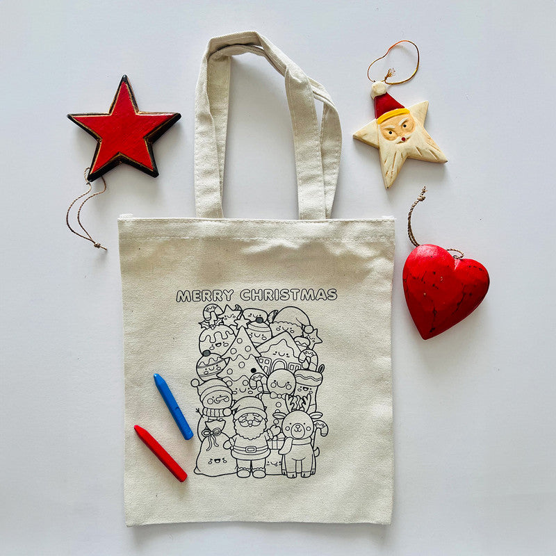 DIY Colouring Bag | Printed | Merry Christmas Goody Bag、mySite、camillekostekn
