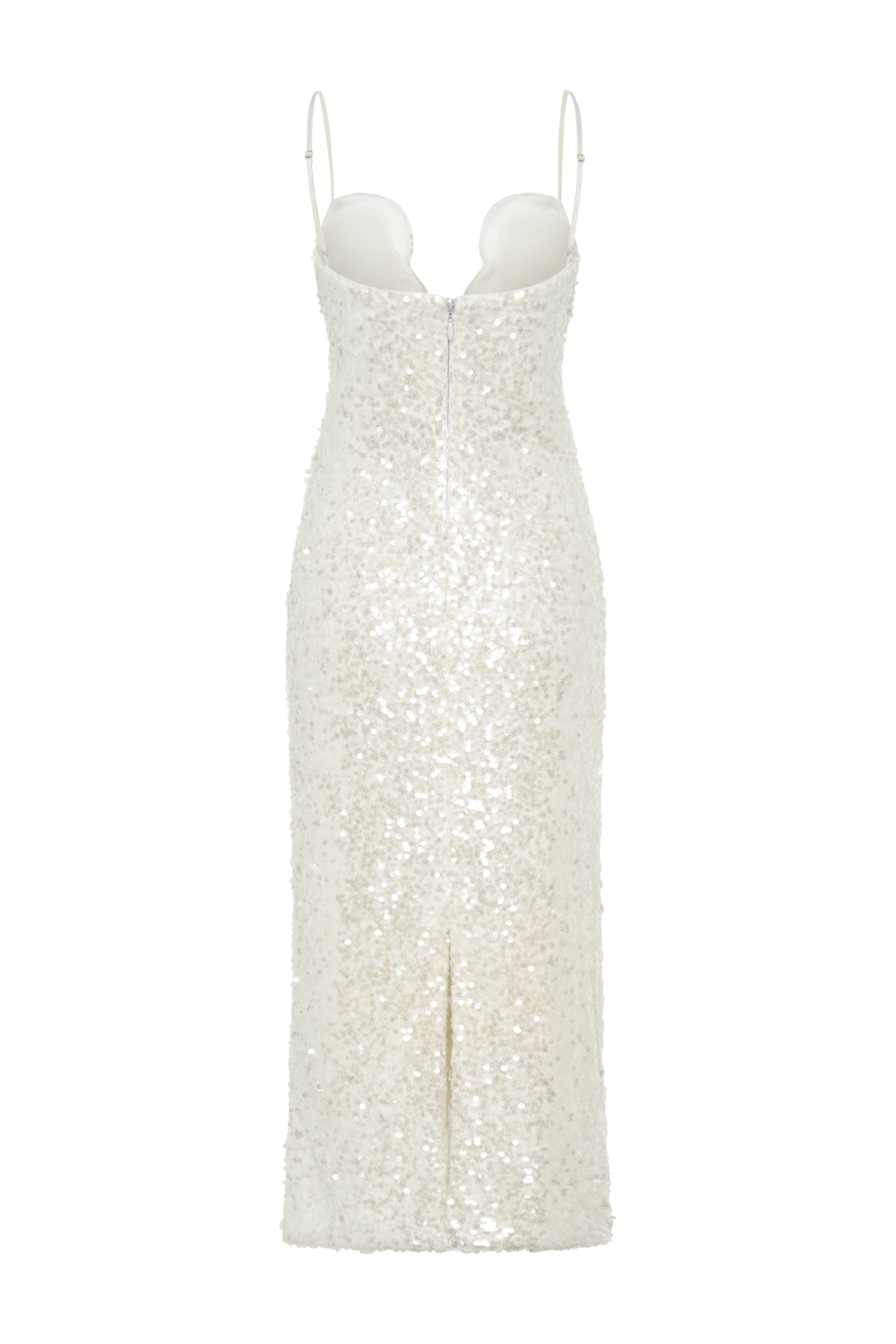 Makari Sequin Maxi Dress - White、mySite、solidvoid