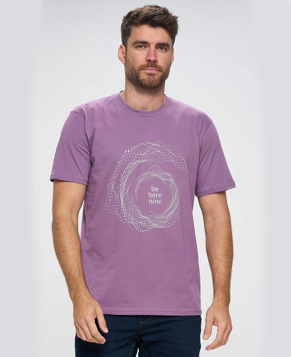 Men’s Organic Cotton Be Here Now T-Shirt, USA、mySite、topwebapps