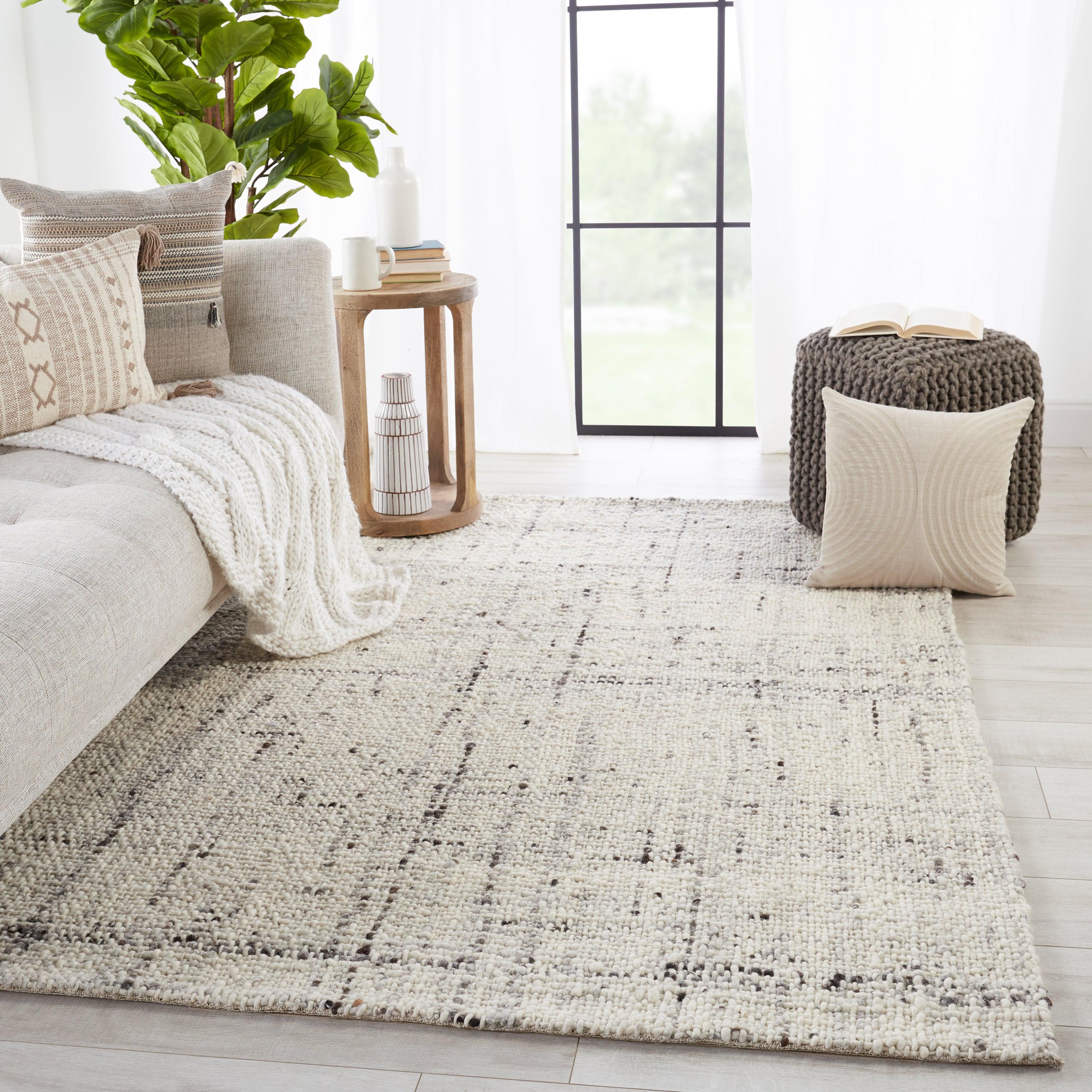 Season Handmade Solid Ivory Gray Area Rug、mySite、gigharbornorthrealestate